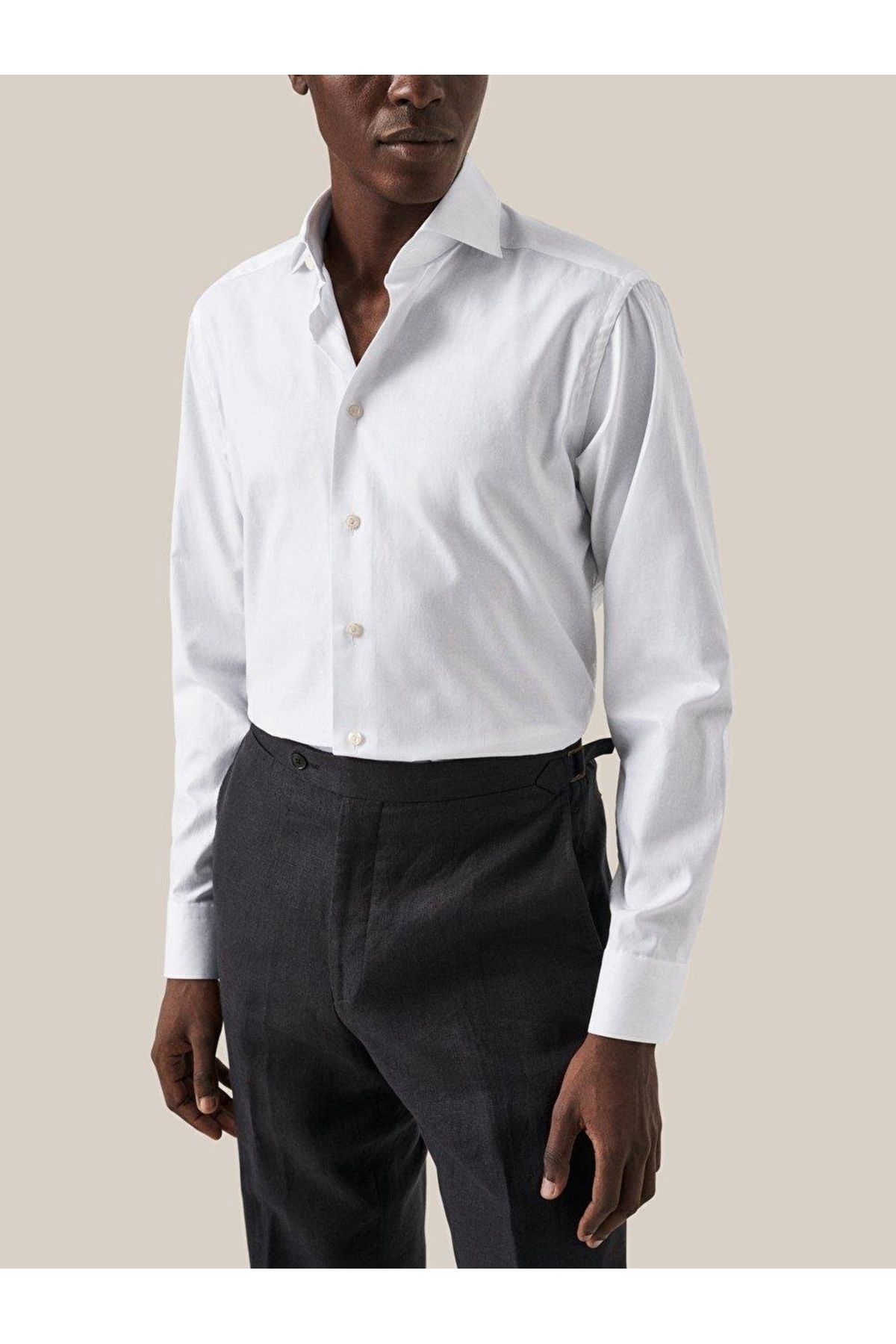 Eton-White Signature Oxford Cotton Shirt Size: 40 1