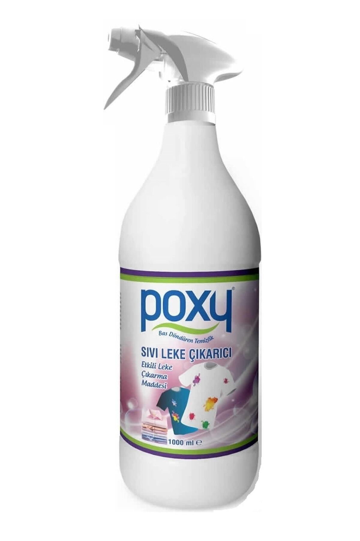 Poxy Sıvı Leke Çıkarıcı 1000 ml Çamaşır Lekesi Halı Koltuk Tekstil Ayakkabı Leke Çıkarıcı Konsantre