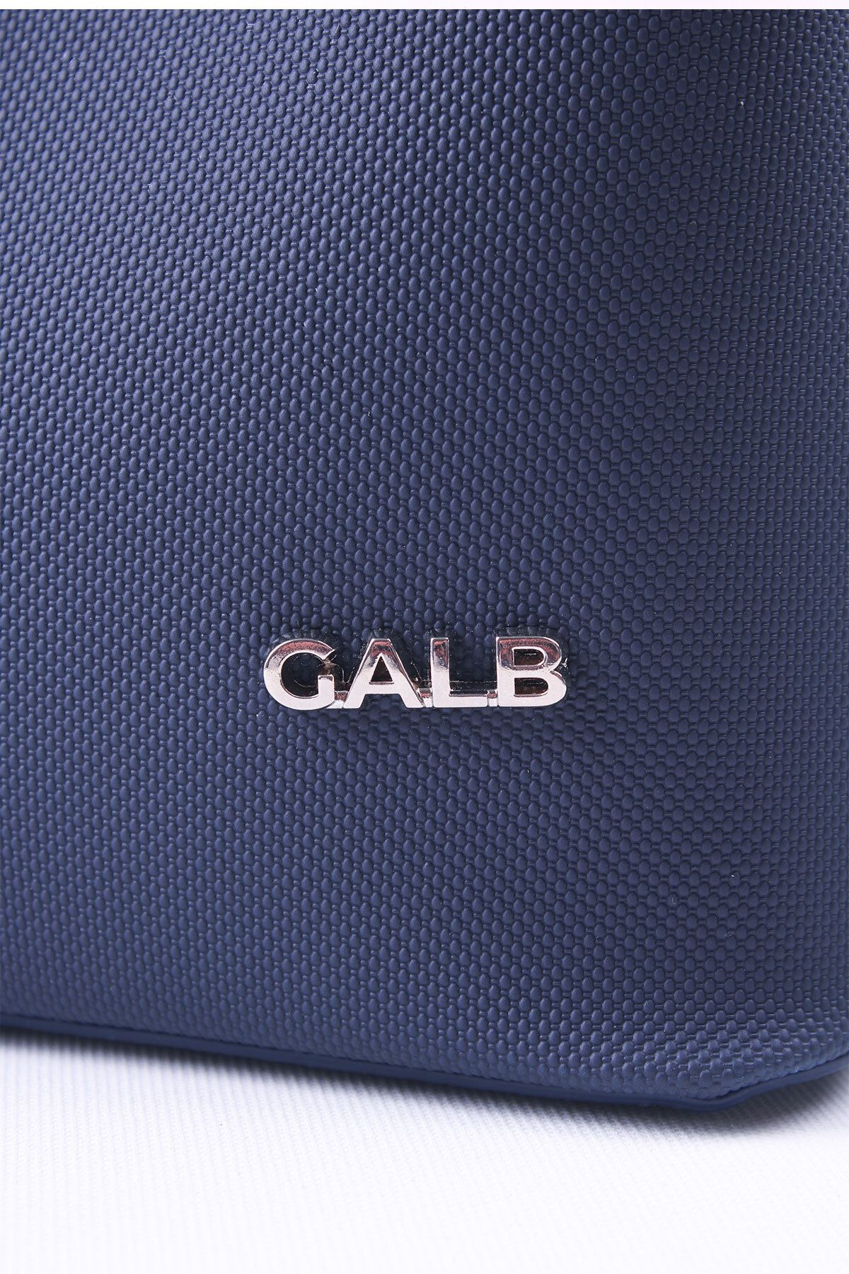 GALB LEATHER-Geantă de umăr pentru femei de culoare albastru bleumarin sezon nou 4 compartimente curea lată reglabilă 22x20 cm AKL2055 7