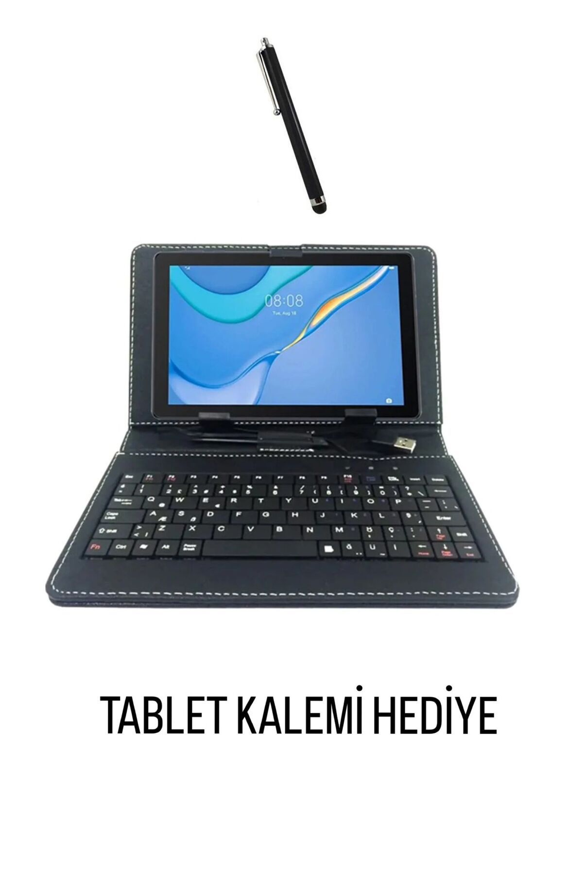 AIDATA ALİM 10.1 Eba Universal A+ Türkçe Klavyeli Tablet Kılıfı+otg Hediyeli