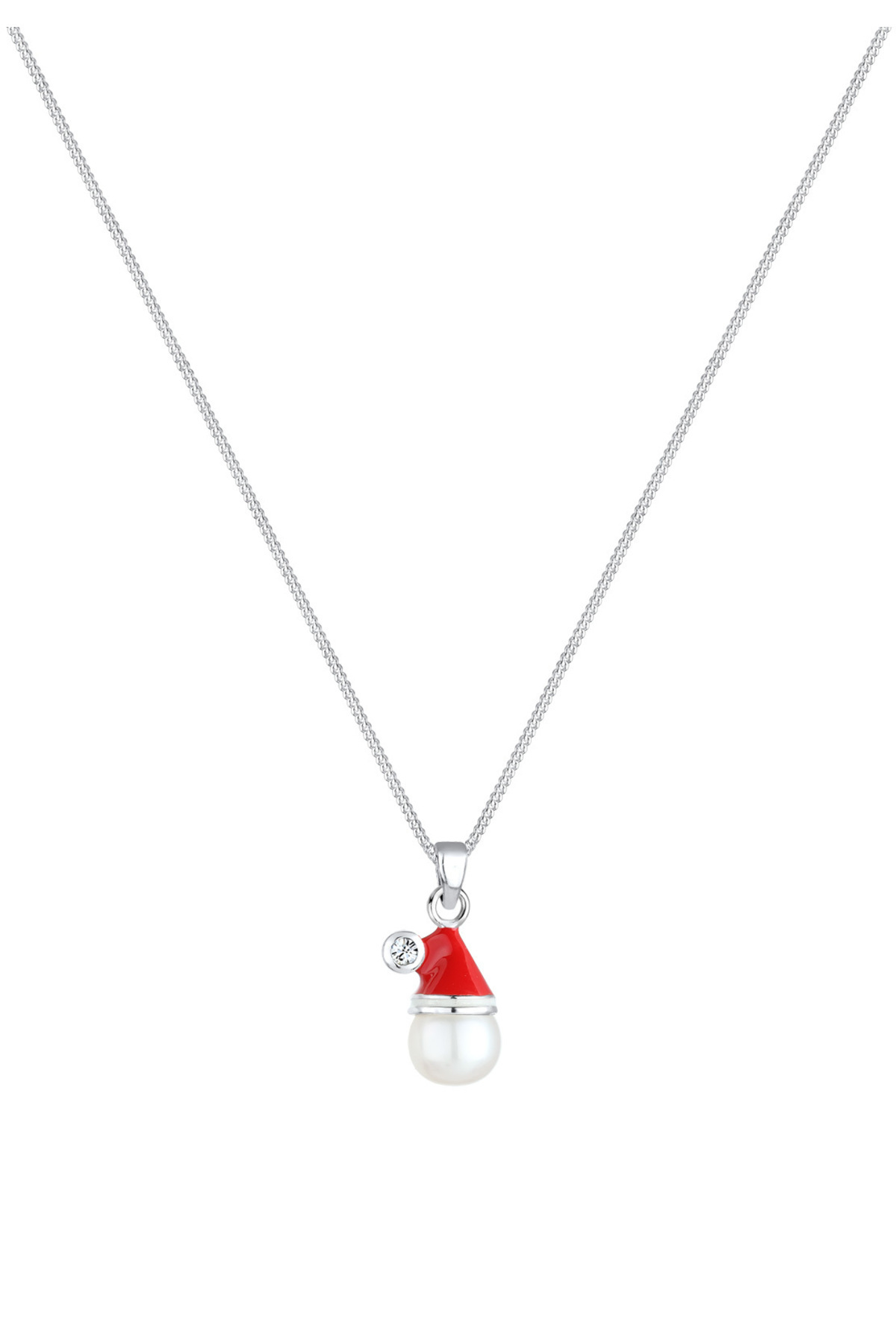 ELLI-Halskette Weihnachtsmütze Kristalle 925 Sterling Silber 2