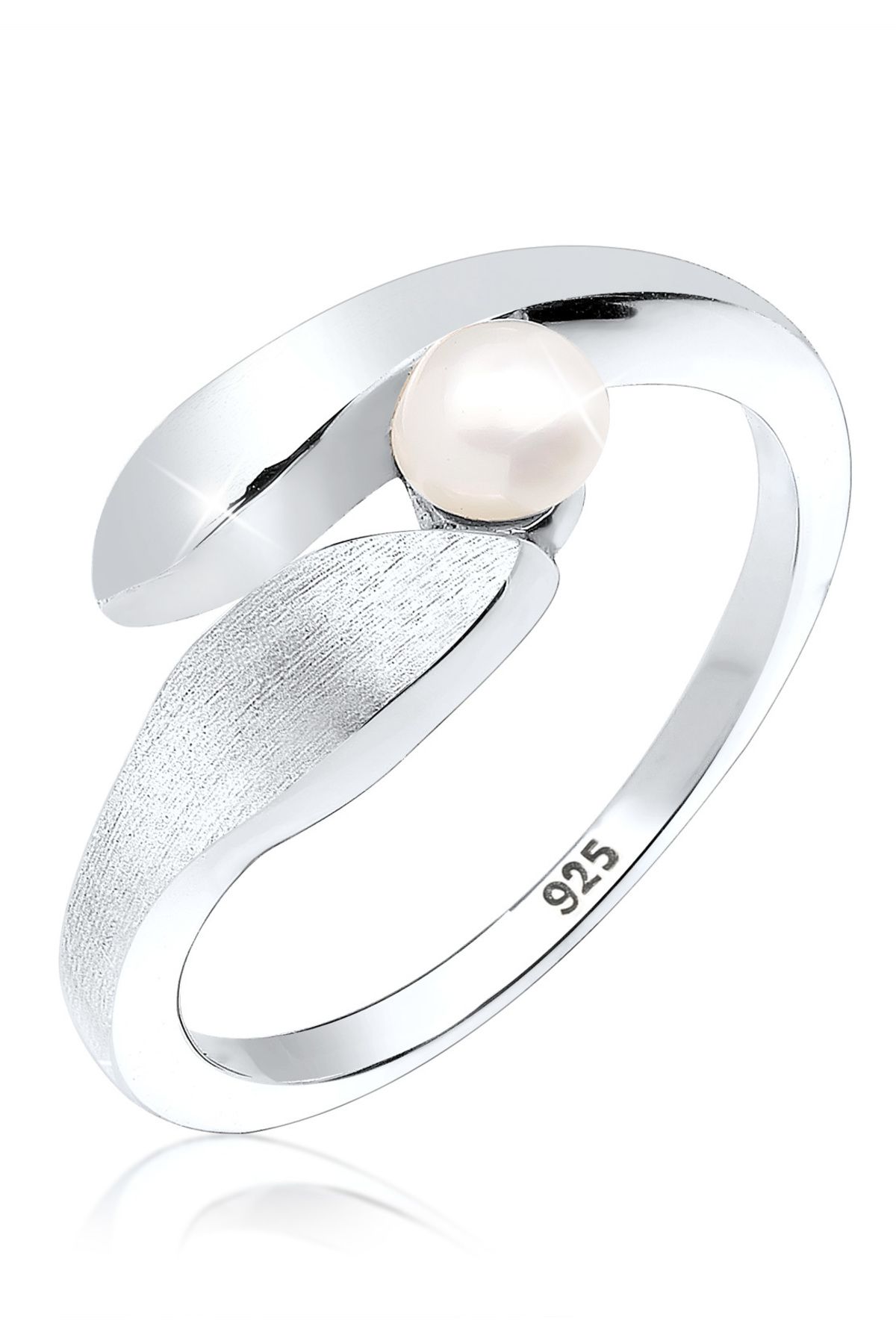 ELLI Ringwicklung Süßwasser-zuchtperle 925 Sterling Silber für Damen - 56