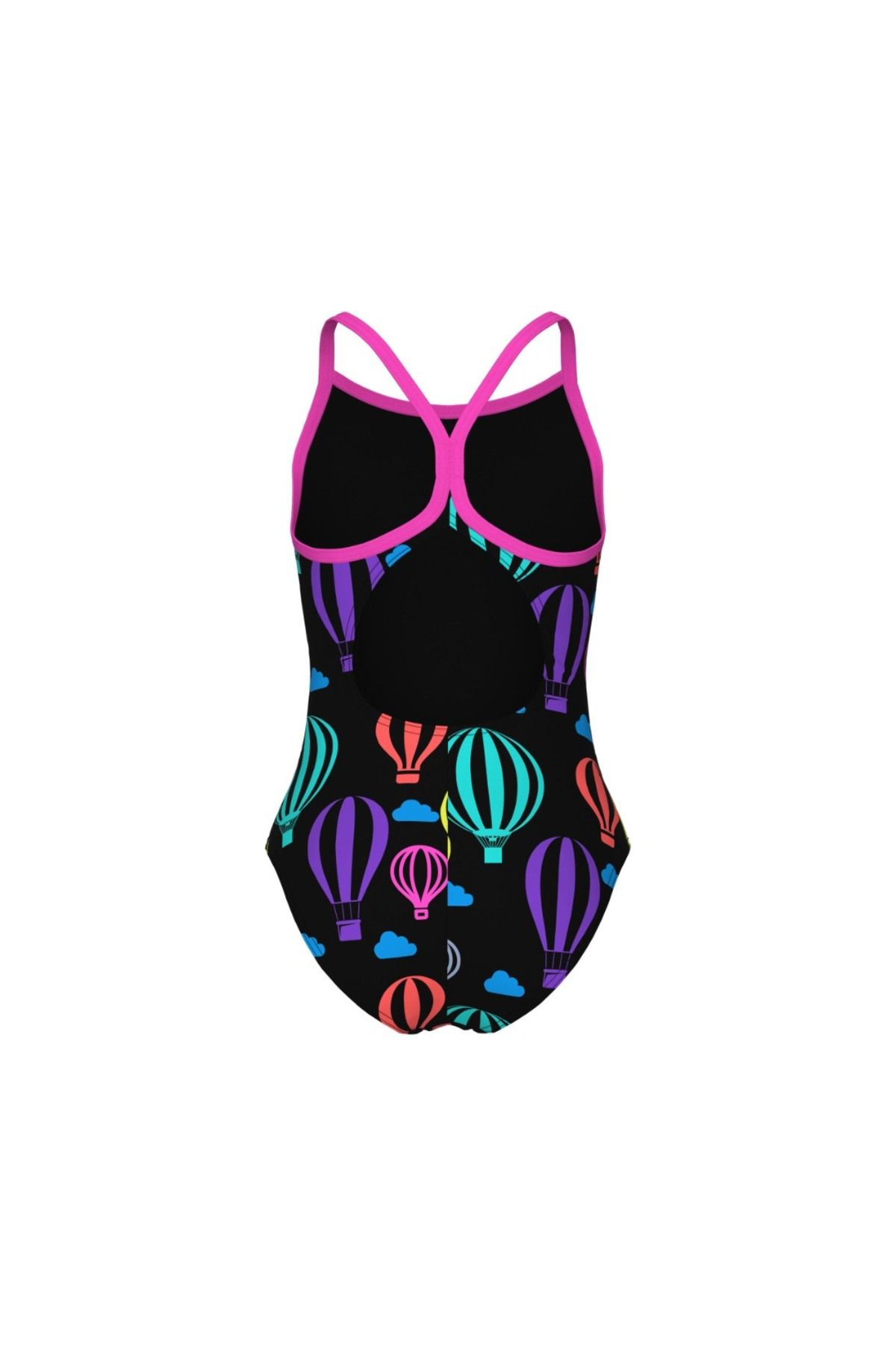 ARENA-Arena Watched Swimsuit with Scroll - Lightdrop Back, Black, Multi-Shocking Pink 4