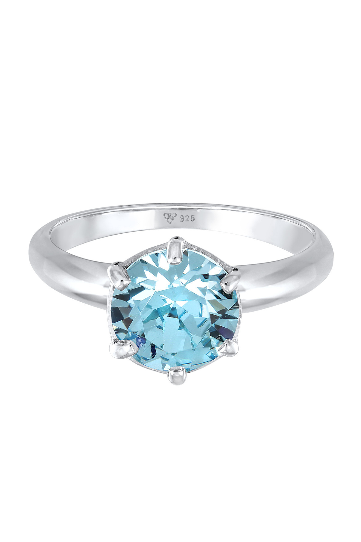 ELLI-Inel solitaire de damă cu cristal din argint 925 2