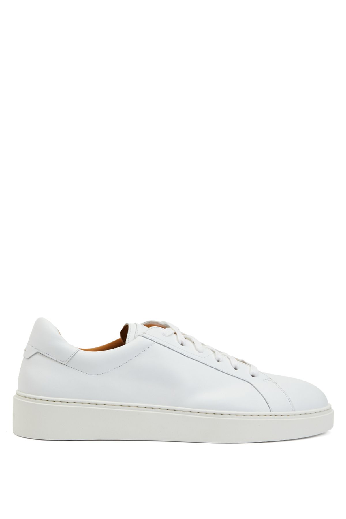 Magnanni-White Logo Detailed Men's Leather Sneaker Size: 42 1