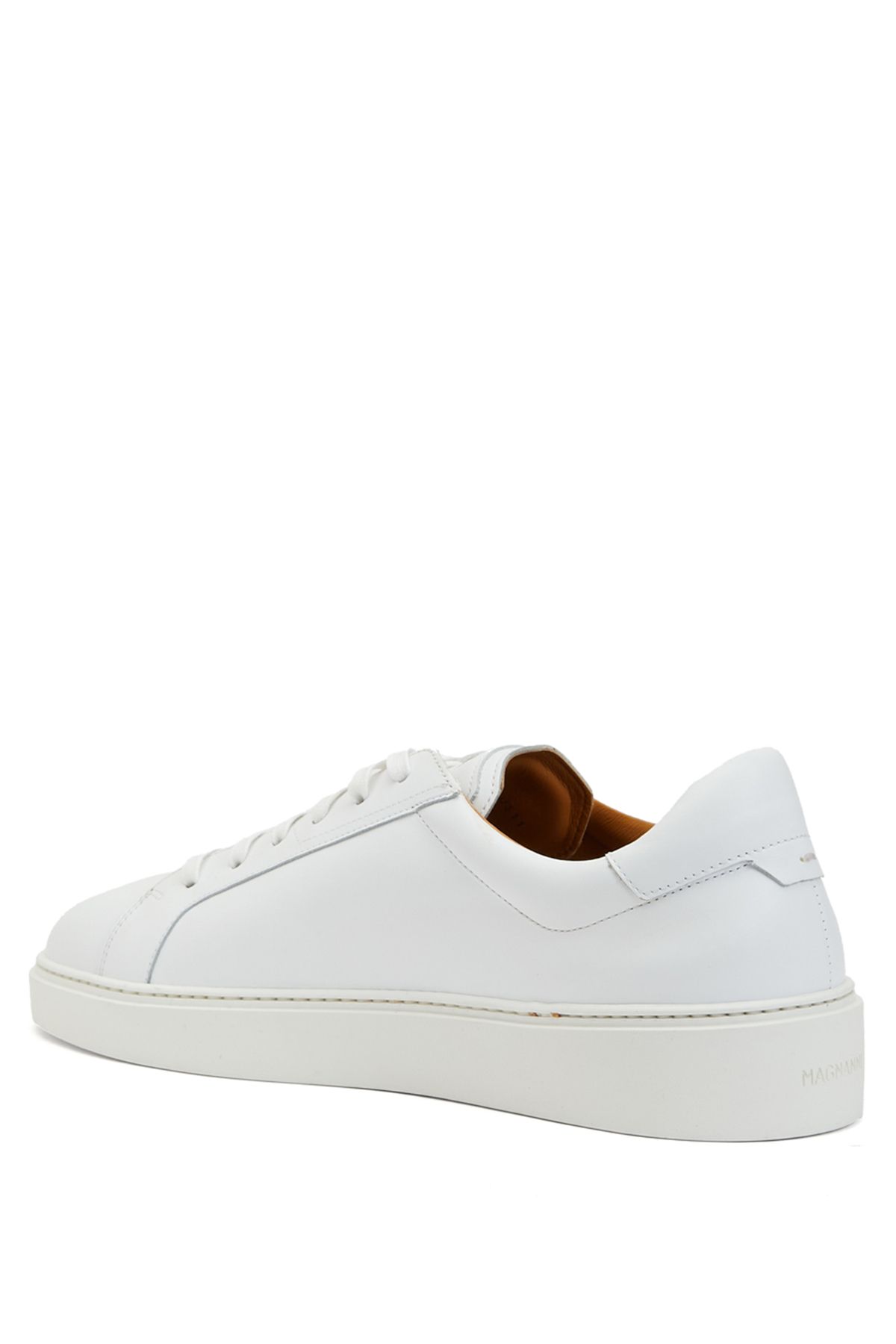 Magnanni-White Logo Detailed Men's Leather Sneaker Size: 42 3