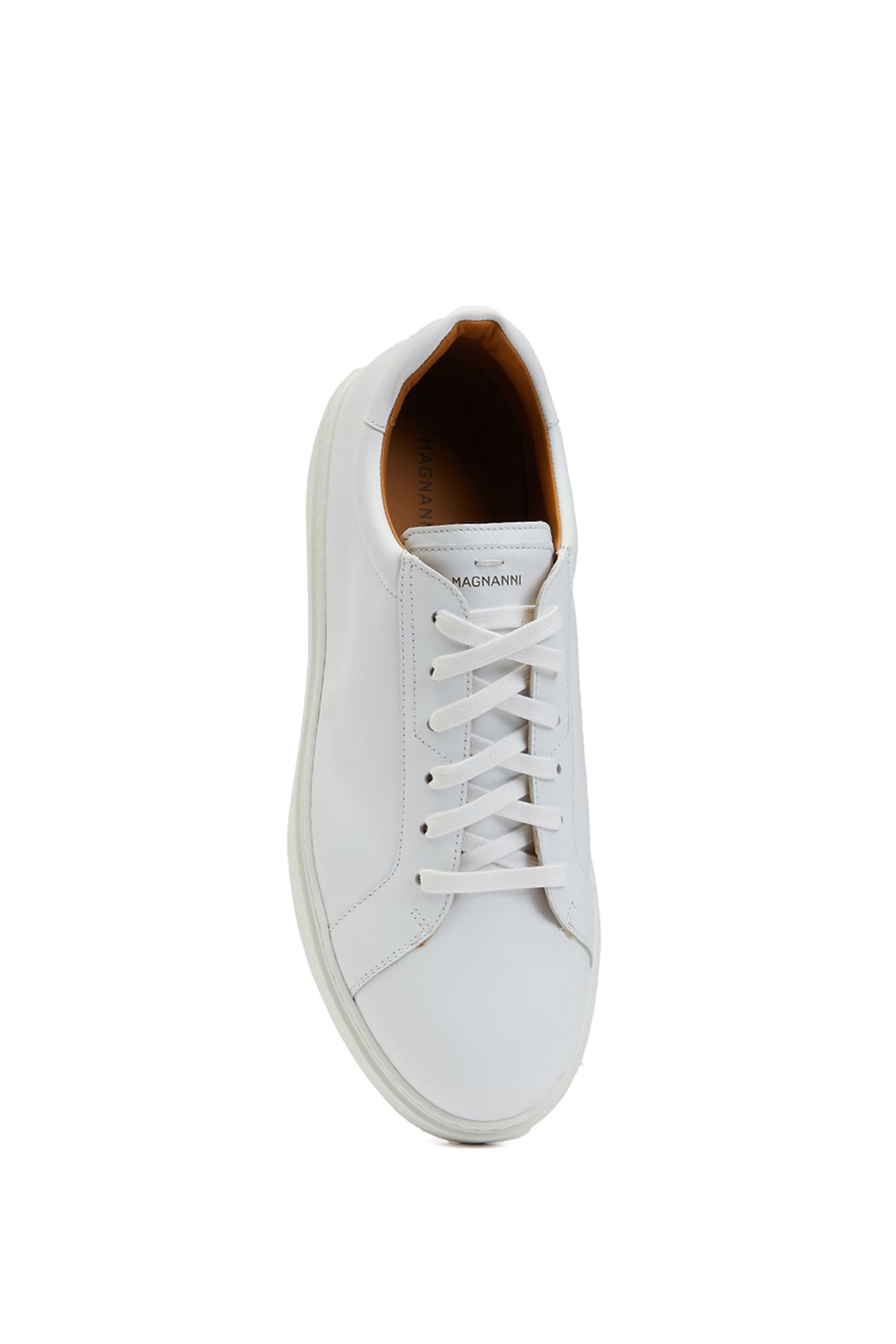 Magnanni-White Logo Detailed Men's Leather Sneaker Size: 42 4
