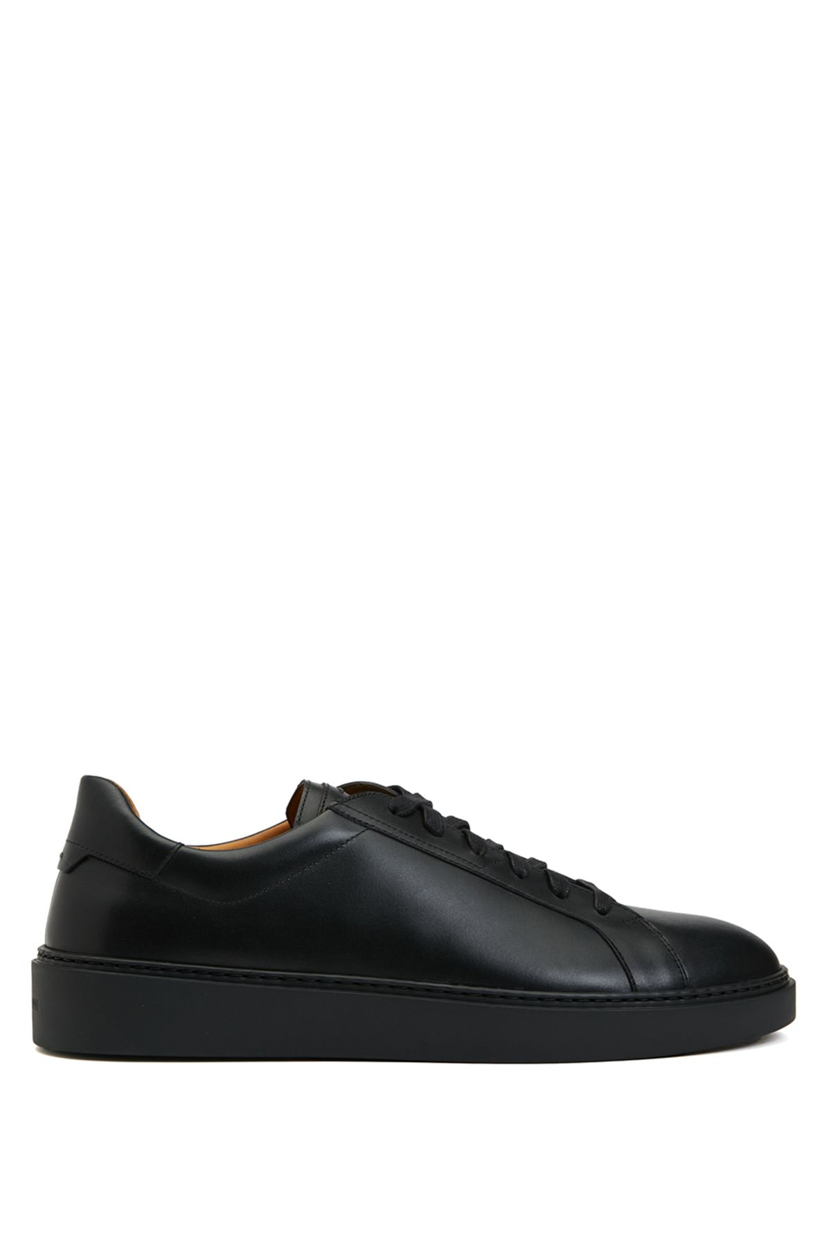 Magnanni-Men's Leather Sneaker with Black Logo Detail Size: 45 1