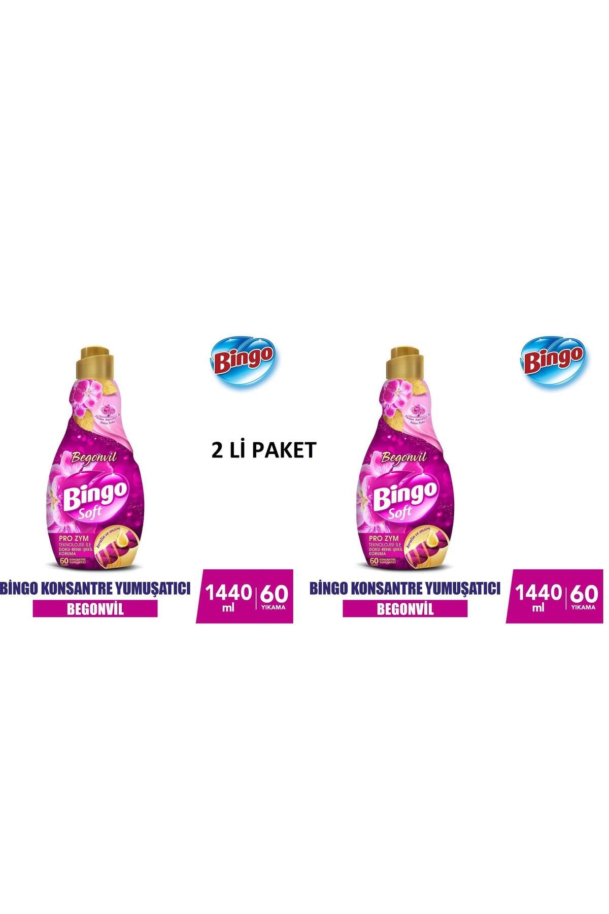 Bingo Konsantre Çamaşır Yumuşatıcısı Begonvil 1440 ml x 2 Adet