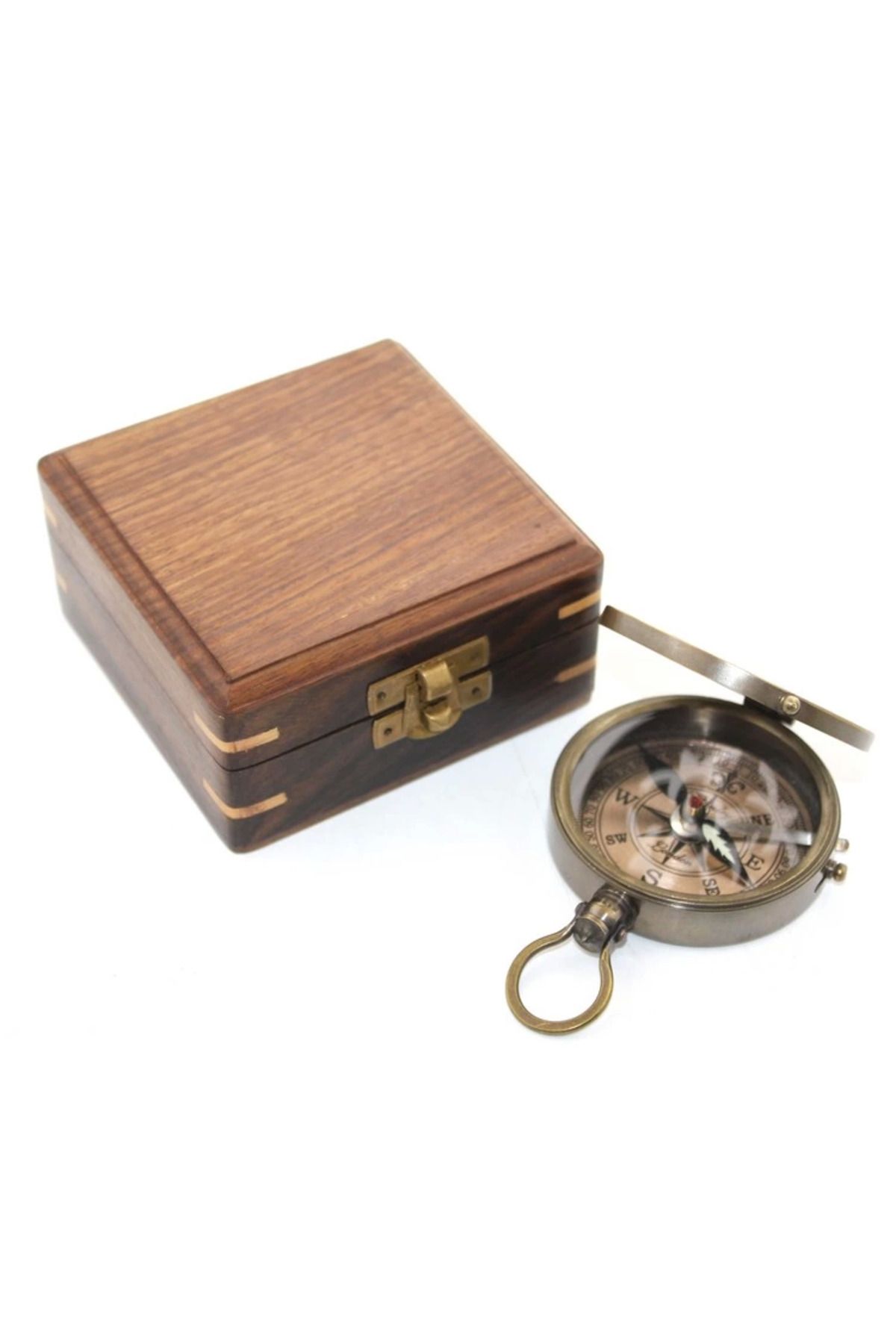 gizmurstore Ahşap Kutulu Pusula Ksk2077 - GMS3444-7967