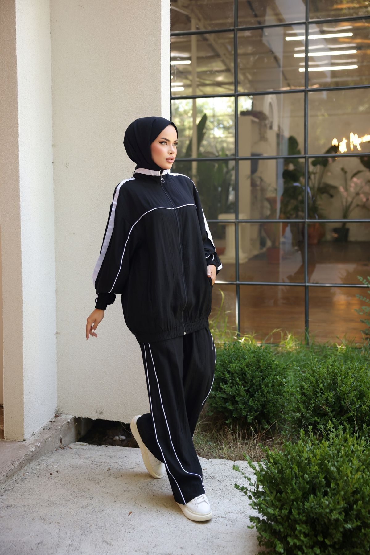 Wovi Moda Tesettür Spor giyim Kadın Eşofman Takımı modest ve şık