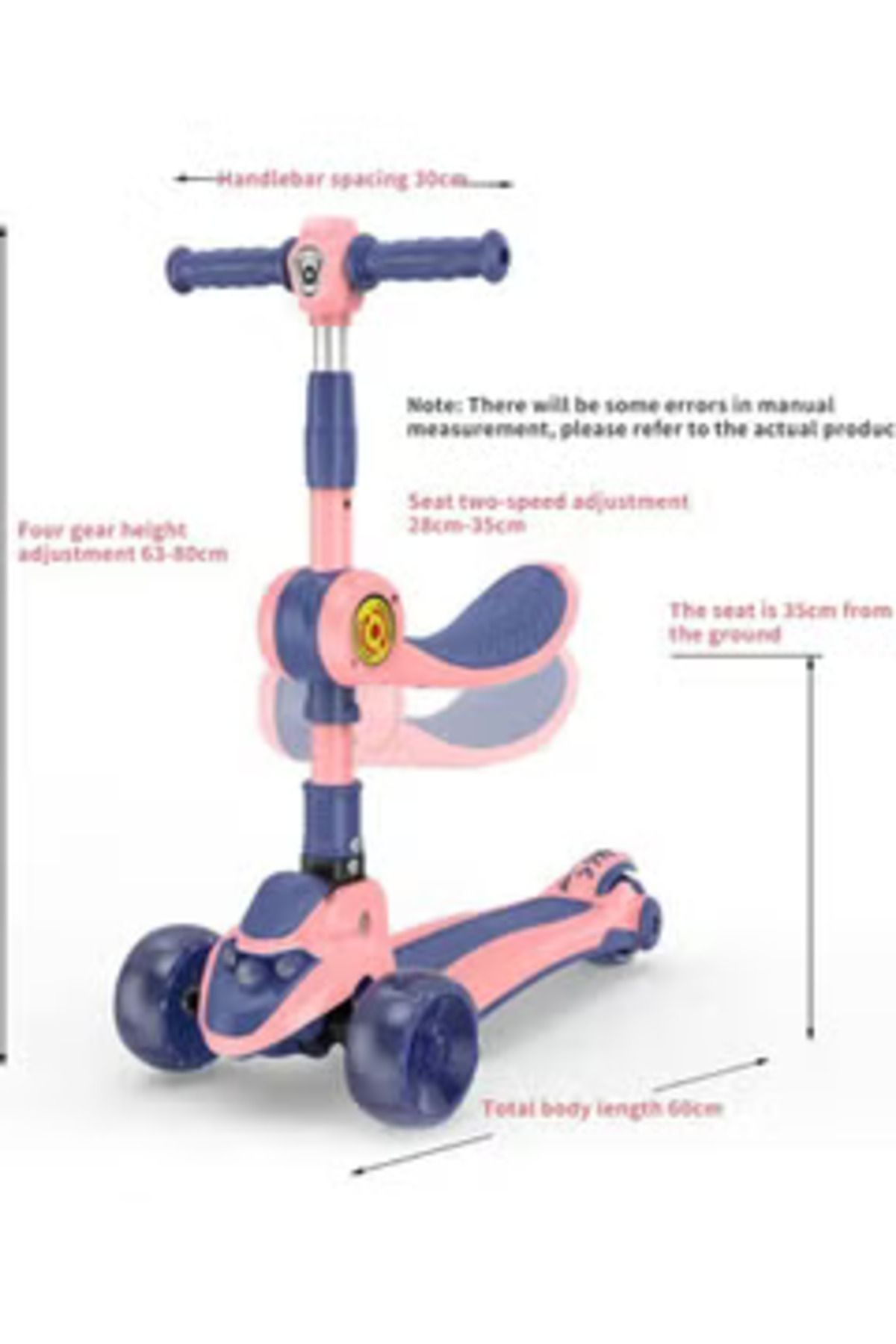 Arabest-Three-in-one Children's Scooter, Flash Wheel, Can Ride and Sit Down 2