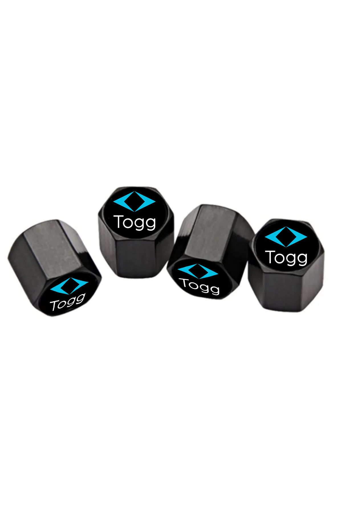 GARDENAUTO-Stainless Steel Valve Cap with Togg Logo 4Pcs 1