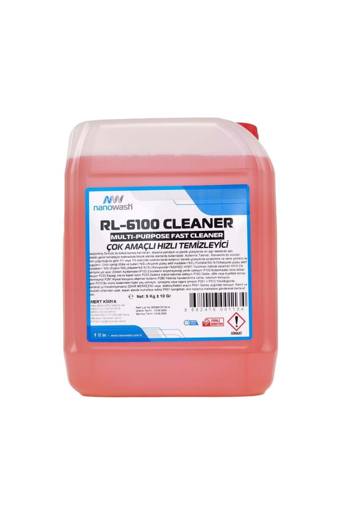 nanowash RL-6100 Cleaner Çok Amaçlı Hızlı Temizleyici 5 Lt