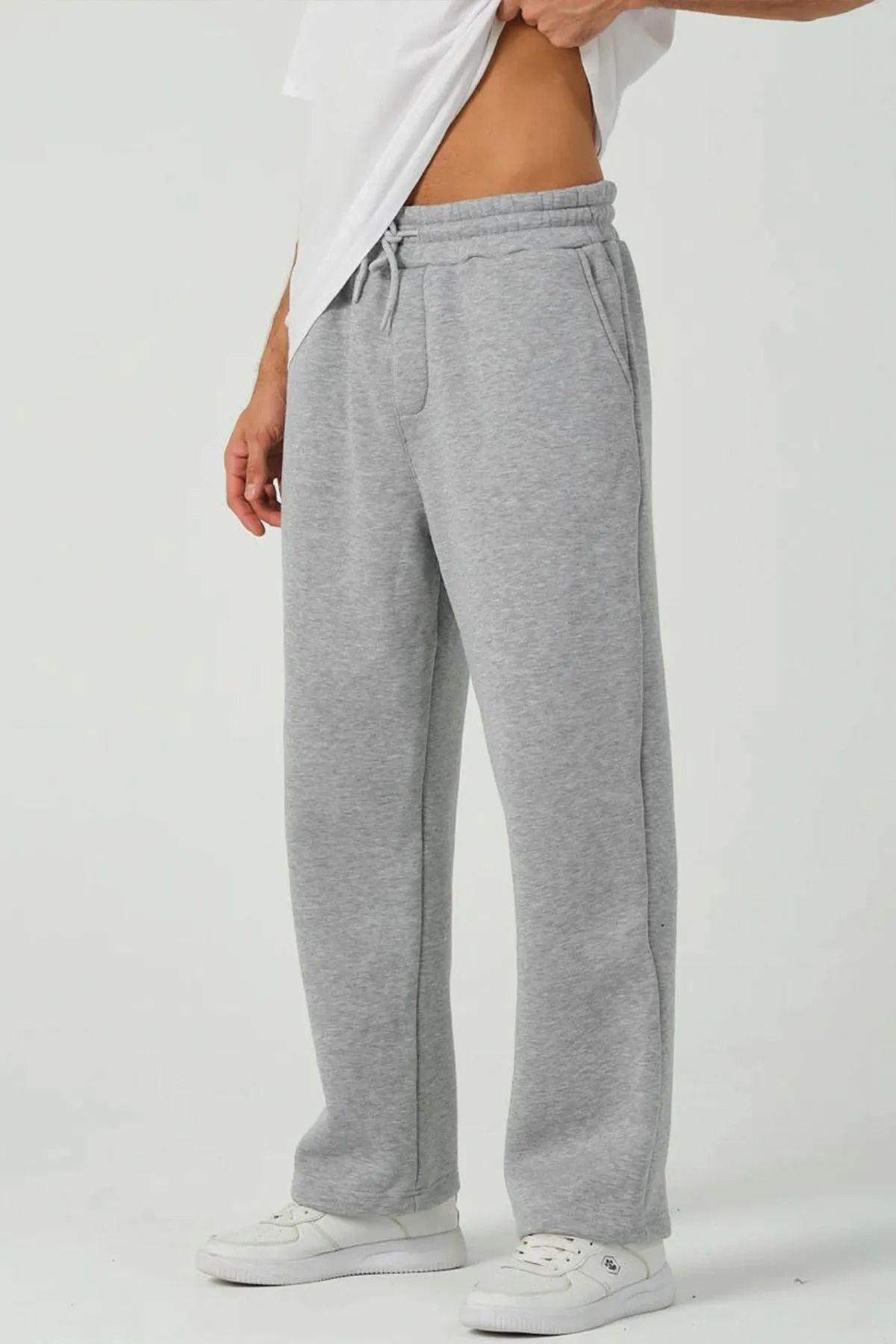 OXVİN-Oversize Fleece Sweatpants Made of 2 Thread - Thick Winter 4