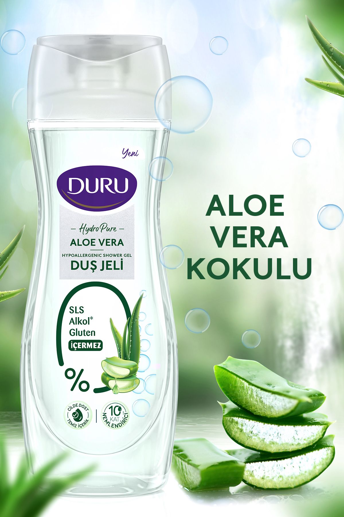 ژل دوش Hydro Pure Aloevera 3x450ml Duru