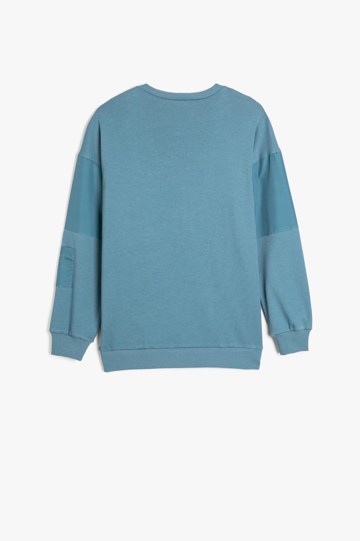 سویشرت پسرانه آبی Koton | 5WKB10303TK اورجینال - تصویر 2