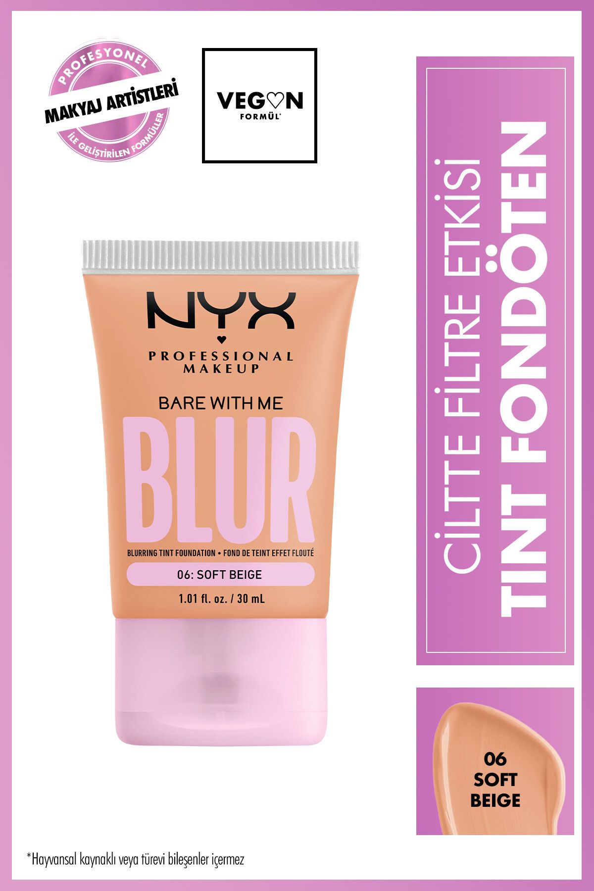 NYX Professional Makeup-Blur Tint Skin Filter Effect Foundation - 06 Soft Beige 1