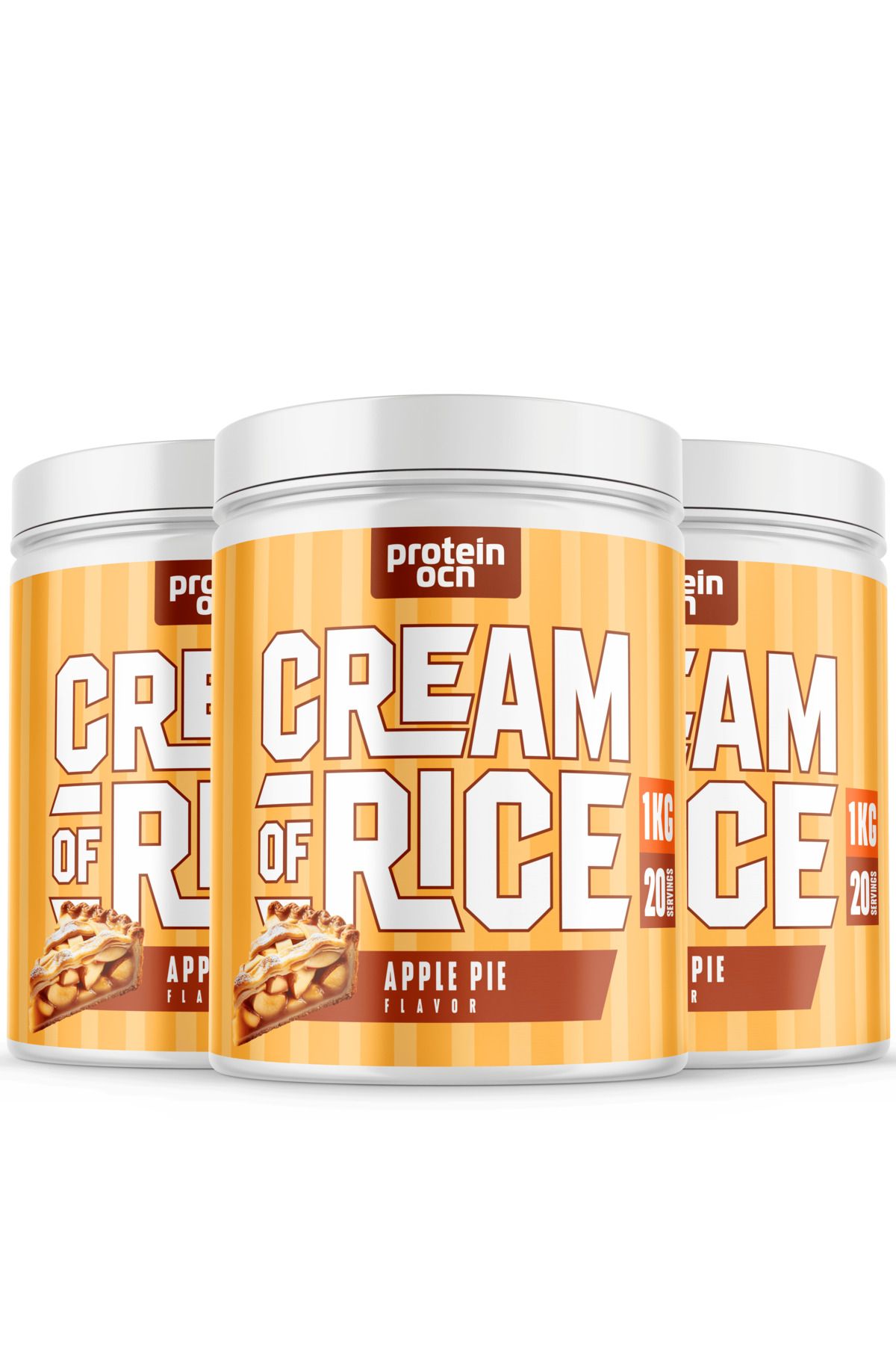 Proteinocean Cream Of Rice | Pirinç Kreması - Apple Pie - 1kg x 3 Adet