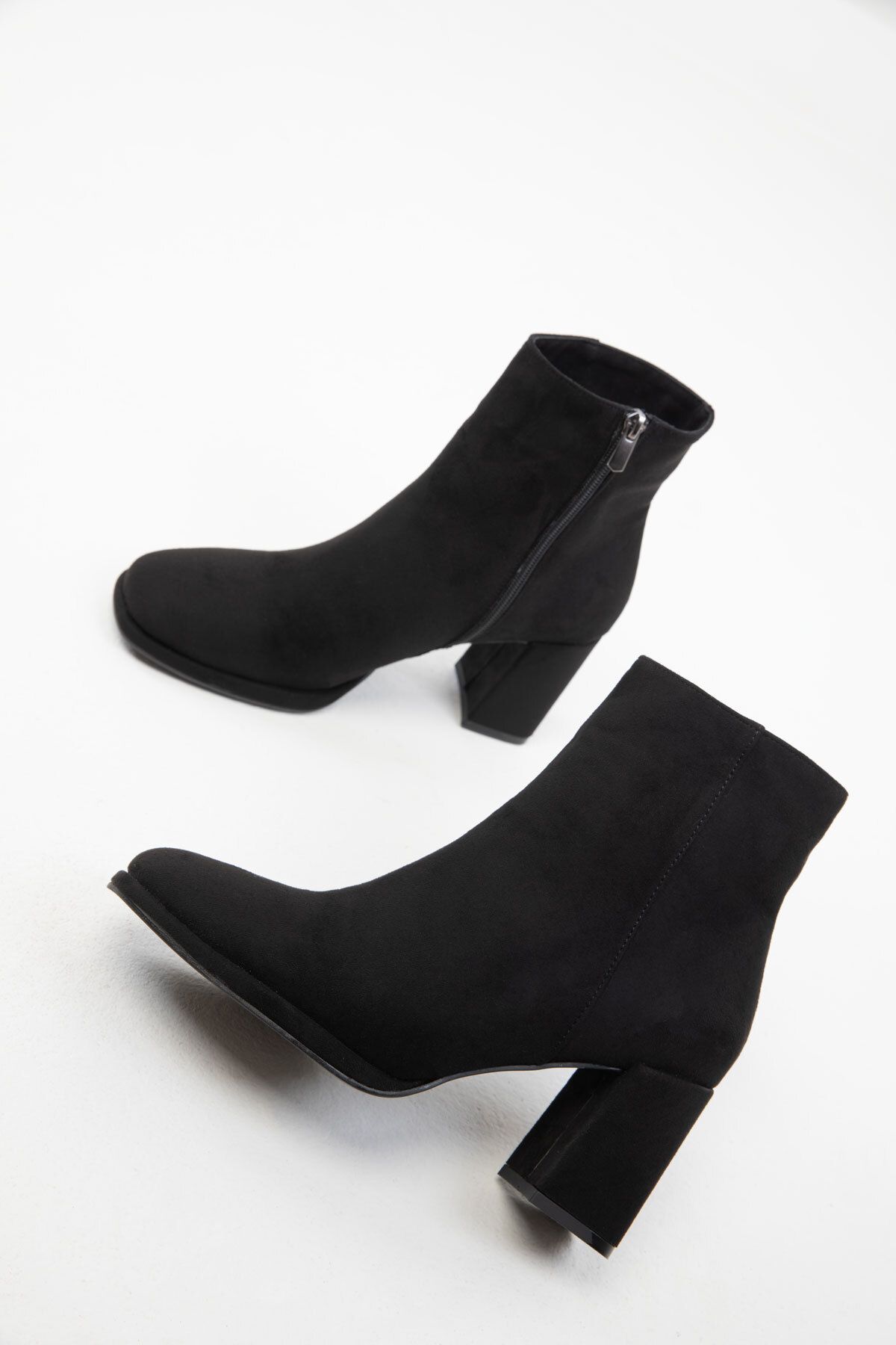 SOHO-Μαύρα σουέτ γυναικείες μπότες - 19949 Model Bootie 2