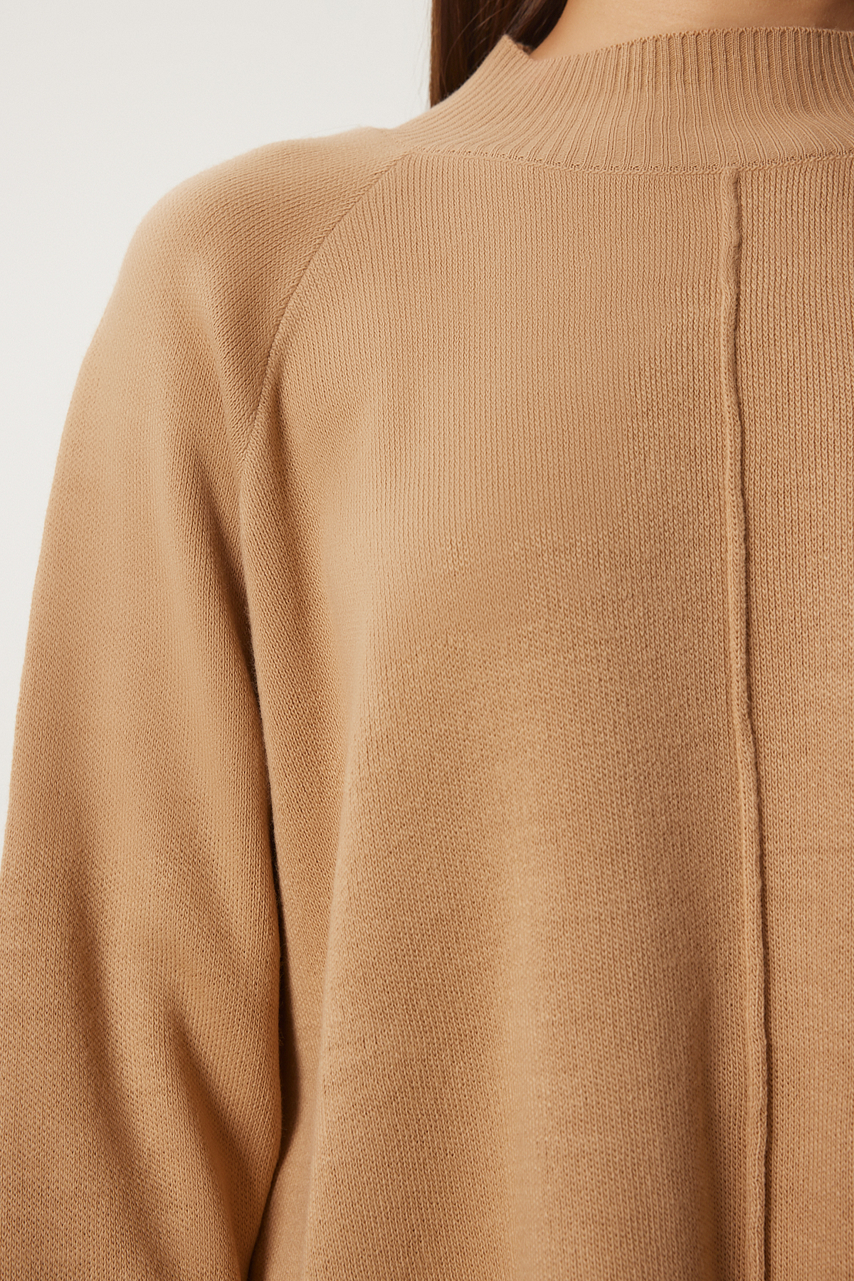 Happiness İstanbul Női nerc színű stílusos kötöttáru pulóver nadrág szett