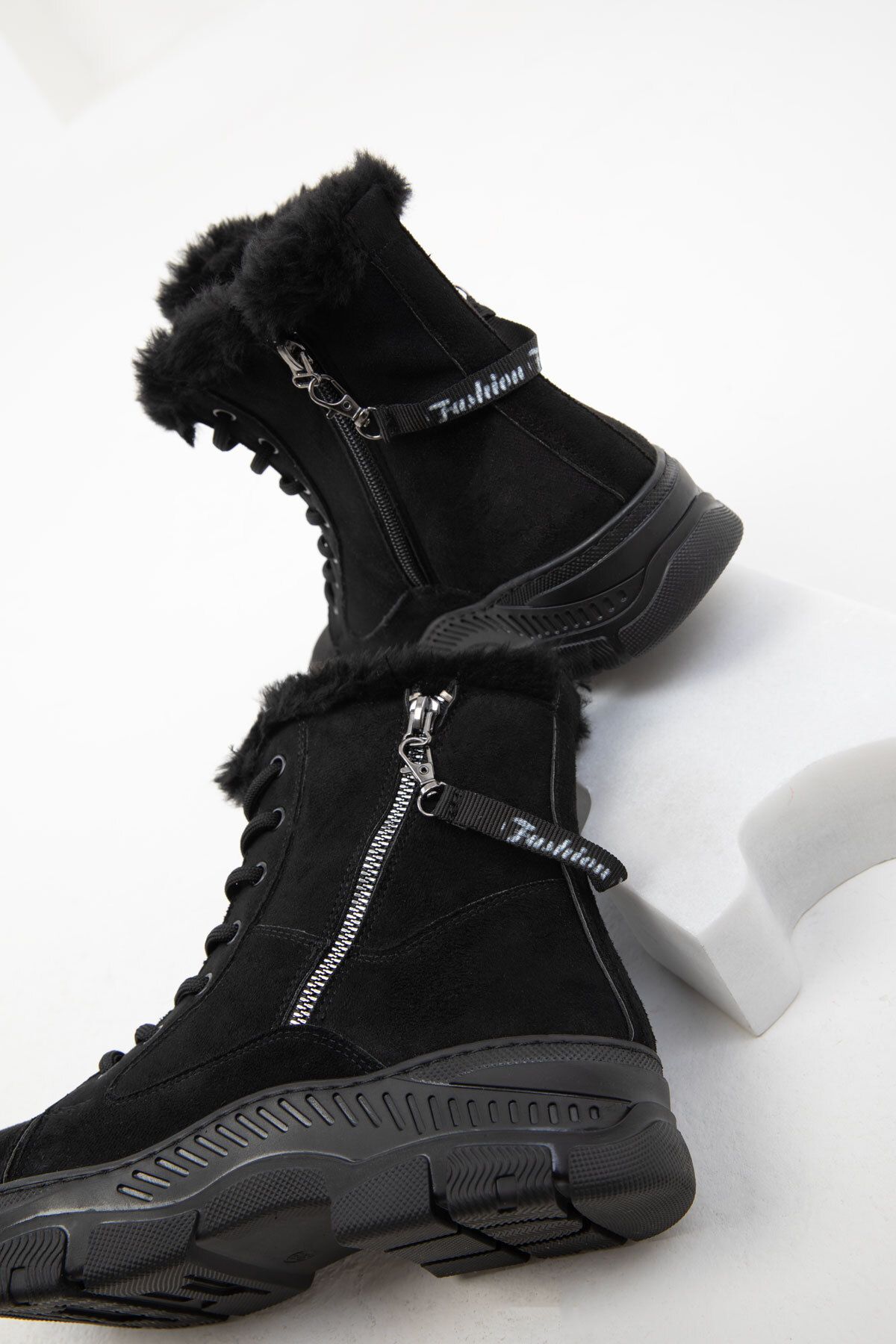 SOHO-Μαύρα σουέντ γυναικείες μπότες - 20007 Model Bootie 3