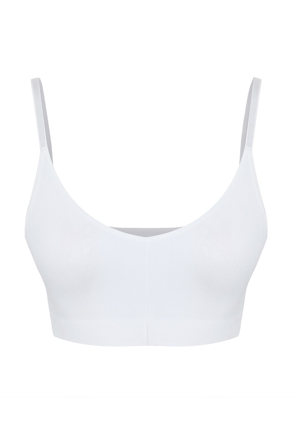 Trendyol Collection-Biustonosz Bralette w kolorze ecru, bezszwowy, z ramiączkami z liny - THMAW22SU0030 8