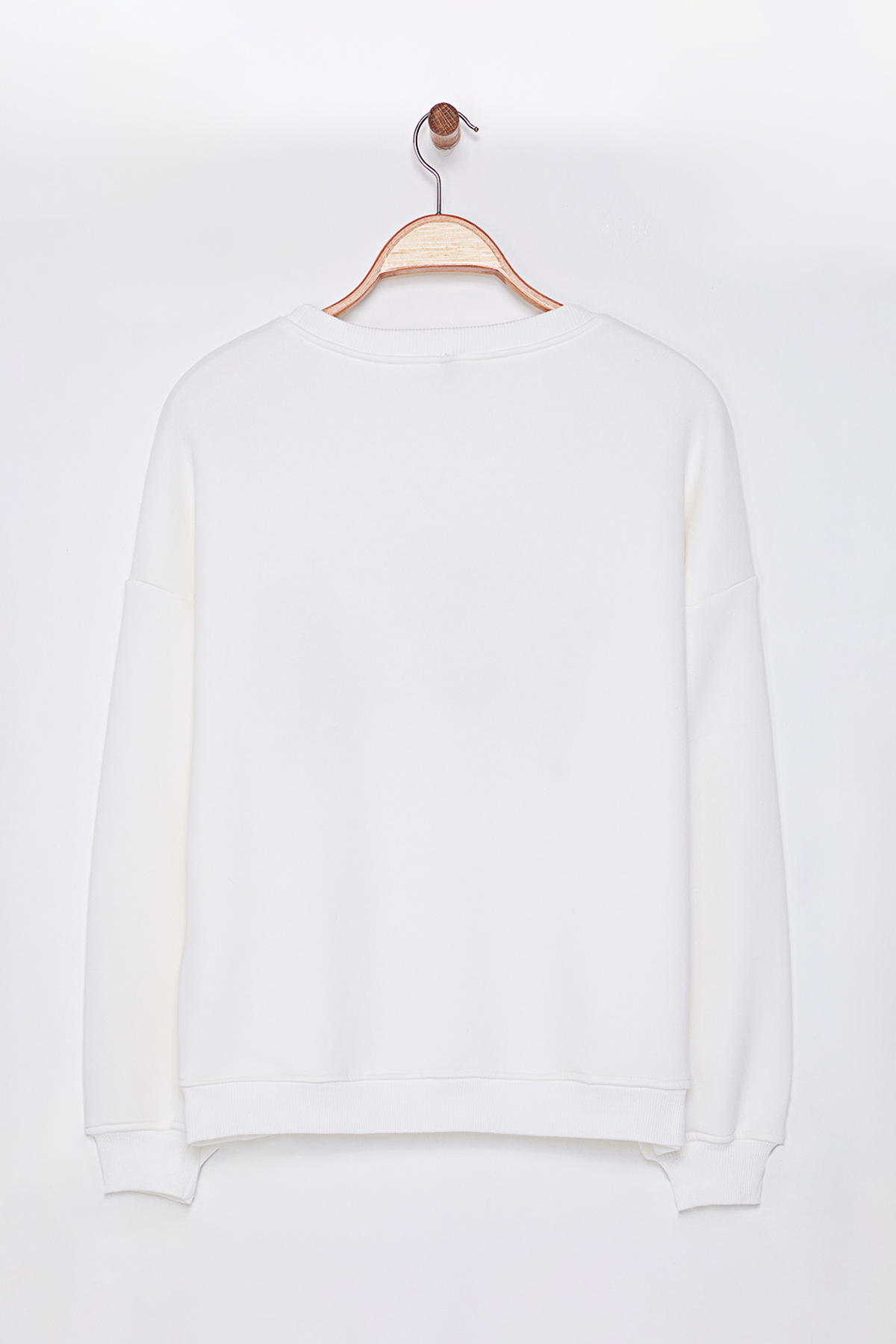 Trendyolmilla  Ekru Animal Leopar Slogan Baskılı Sweatshirt TEDAW25SW00080 - Görsel 6