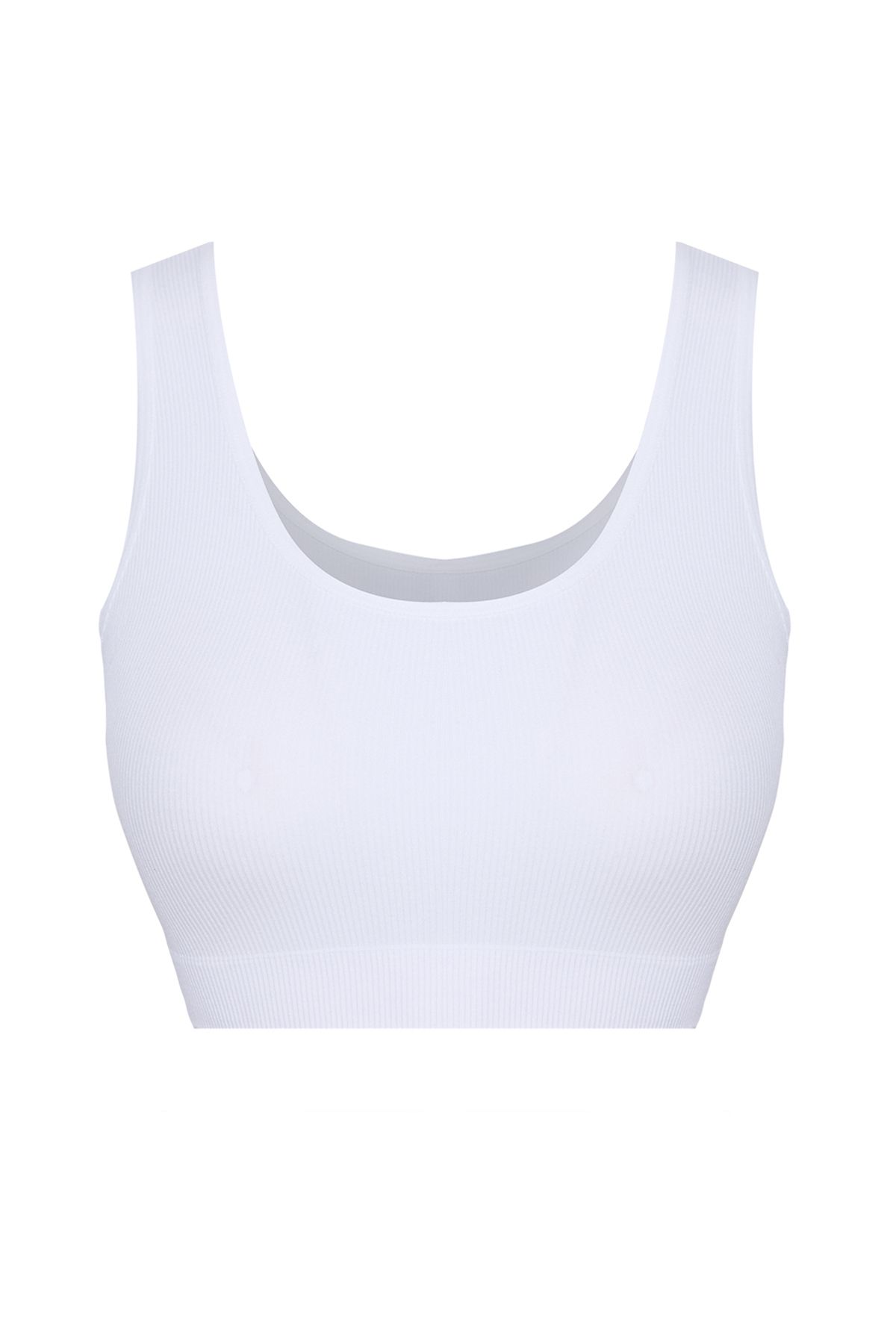 Trendyol Collection-White Seamless/Seamless Bralette Knitted Bra THMAW22SU0027 9