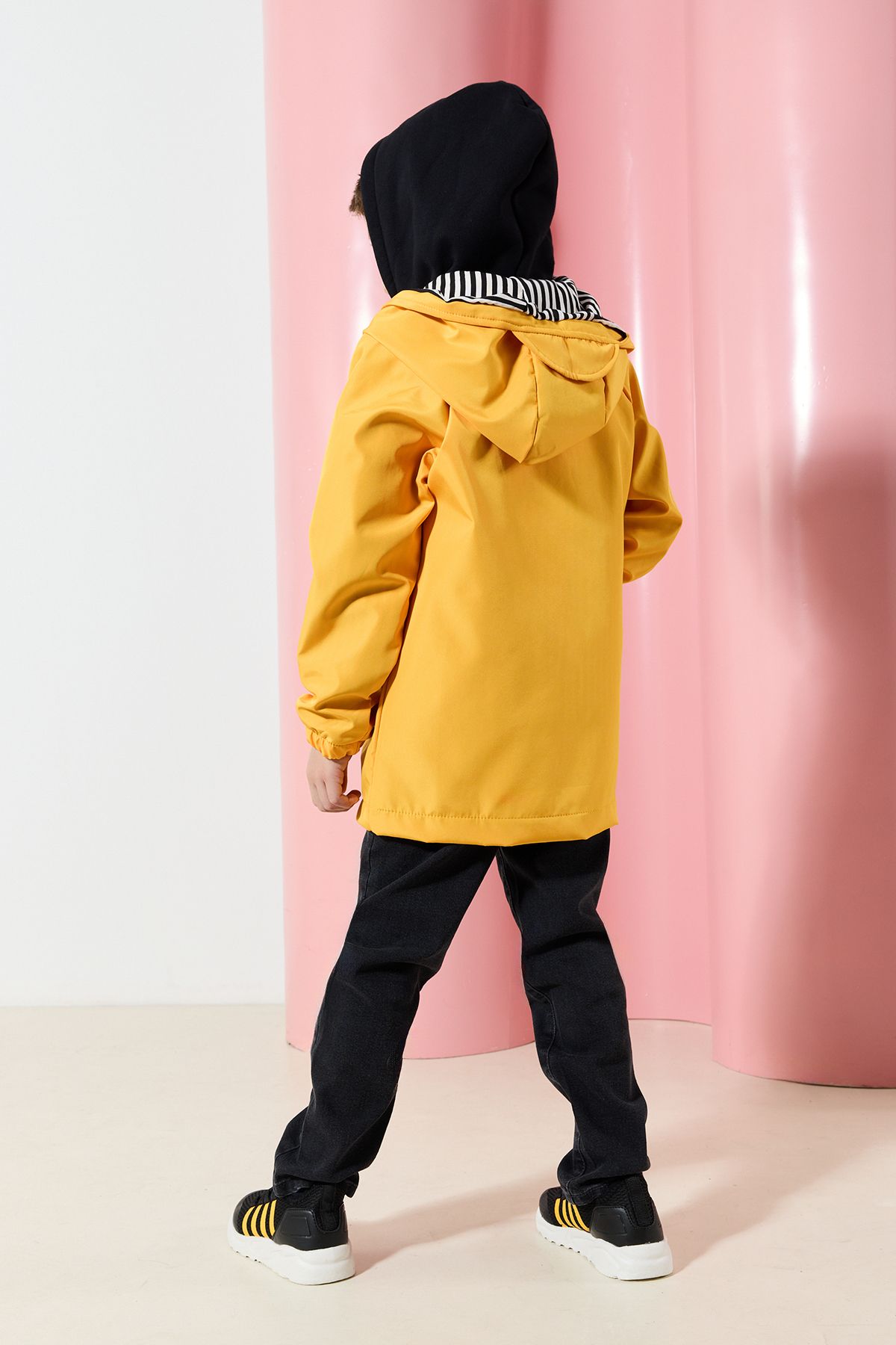 TRENDYOLKIDS-Unisex Yellow Water Repellent Hooded Raincoat - Tkdaw25ce00002 6