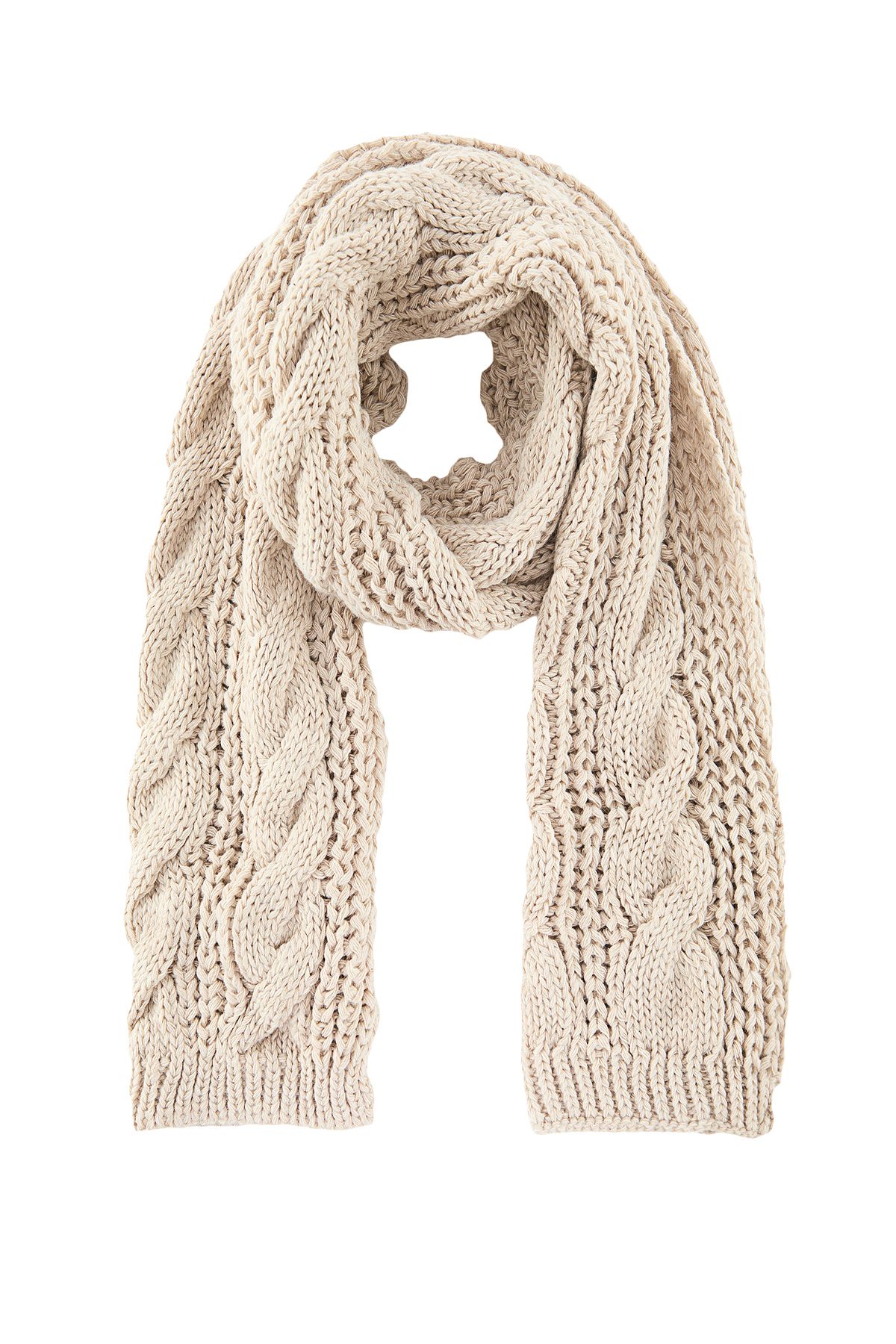 Trendyol Collection-Beiger Strickschal mit Detail TWOAW21AT0018 7