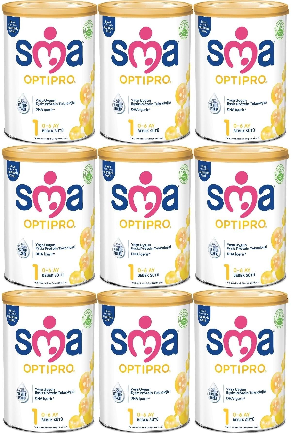 SMA Optipro 400GR No:1 Baby Milk (0-6 ماهه) (ست 9 تایی)