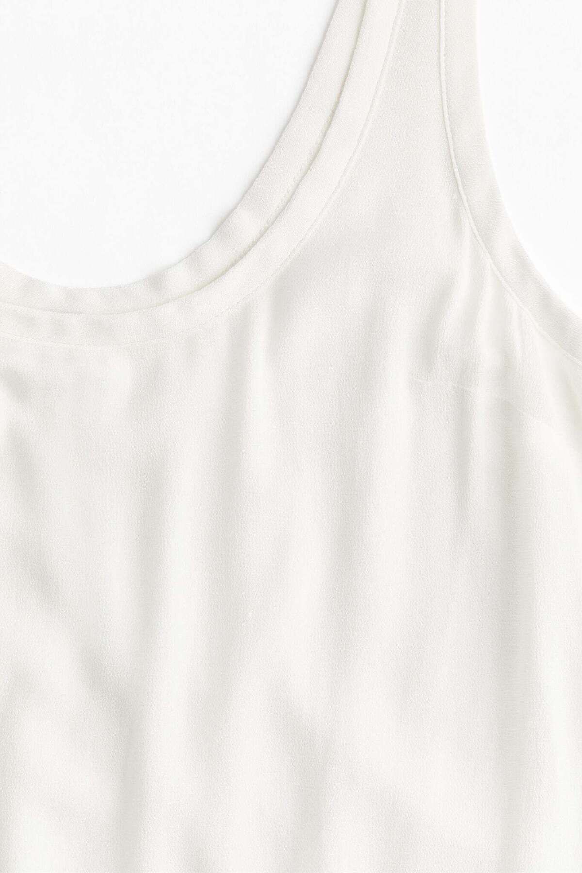 H&M-White crêpe vest top 2