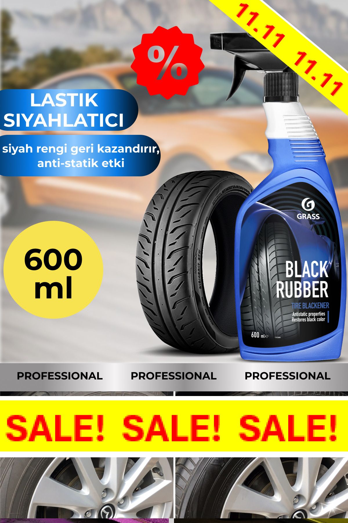 Black Rubber - Oto Lastik Parlatıcı (600 ML)