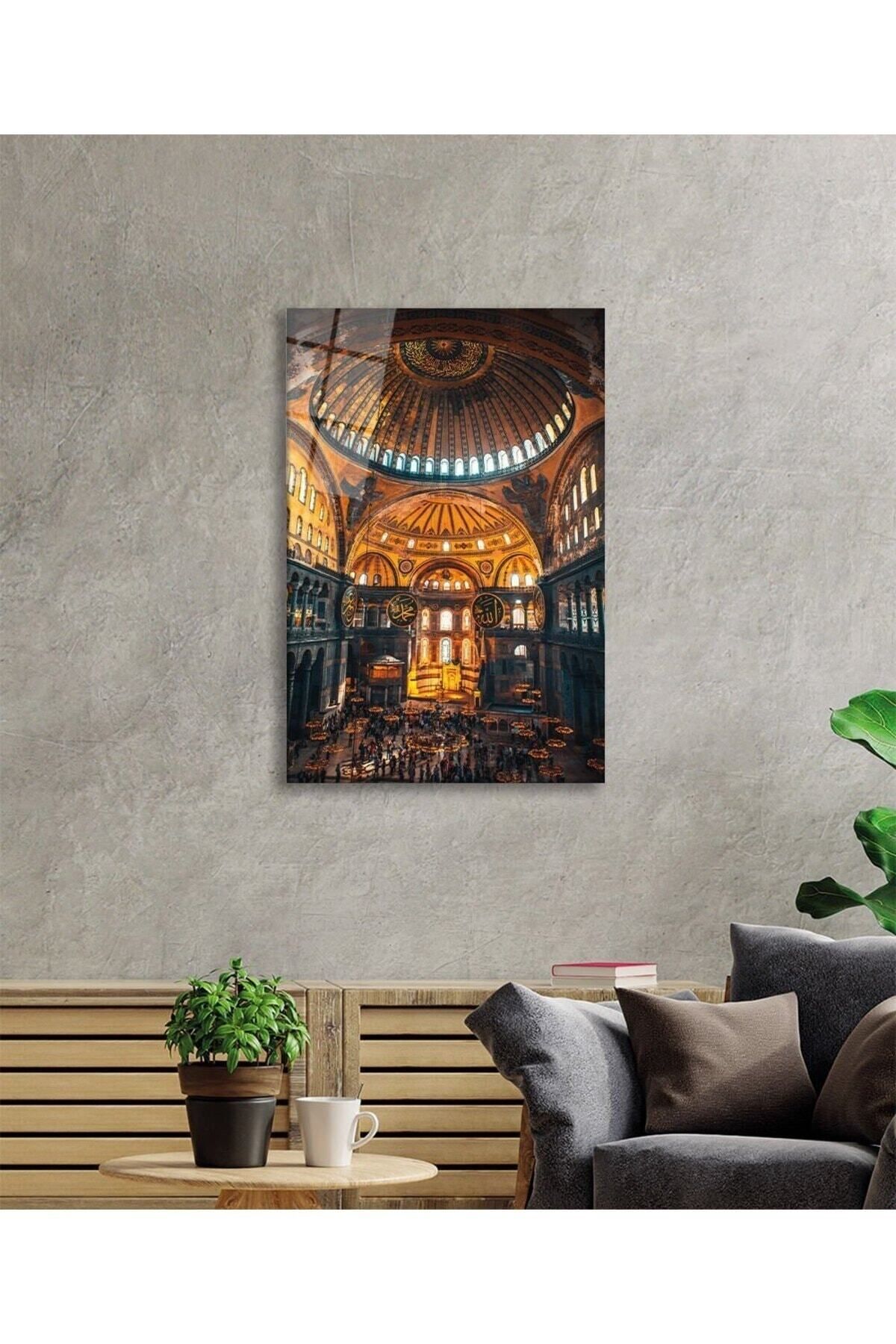 ArtNoia Ayasofya Camii Motif Dini İslami Cam Tablo