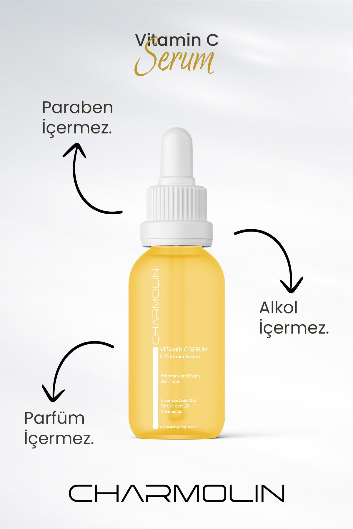 CHARMOLİN-Charmolin Brightening Vitamin C Serum - 20% Ascorbic Acid, Glutathione and Ferulic Acid, 30 ml Anti-Blemish 3