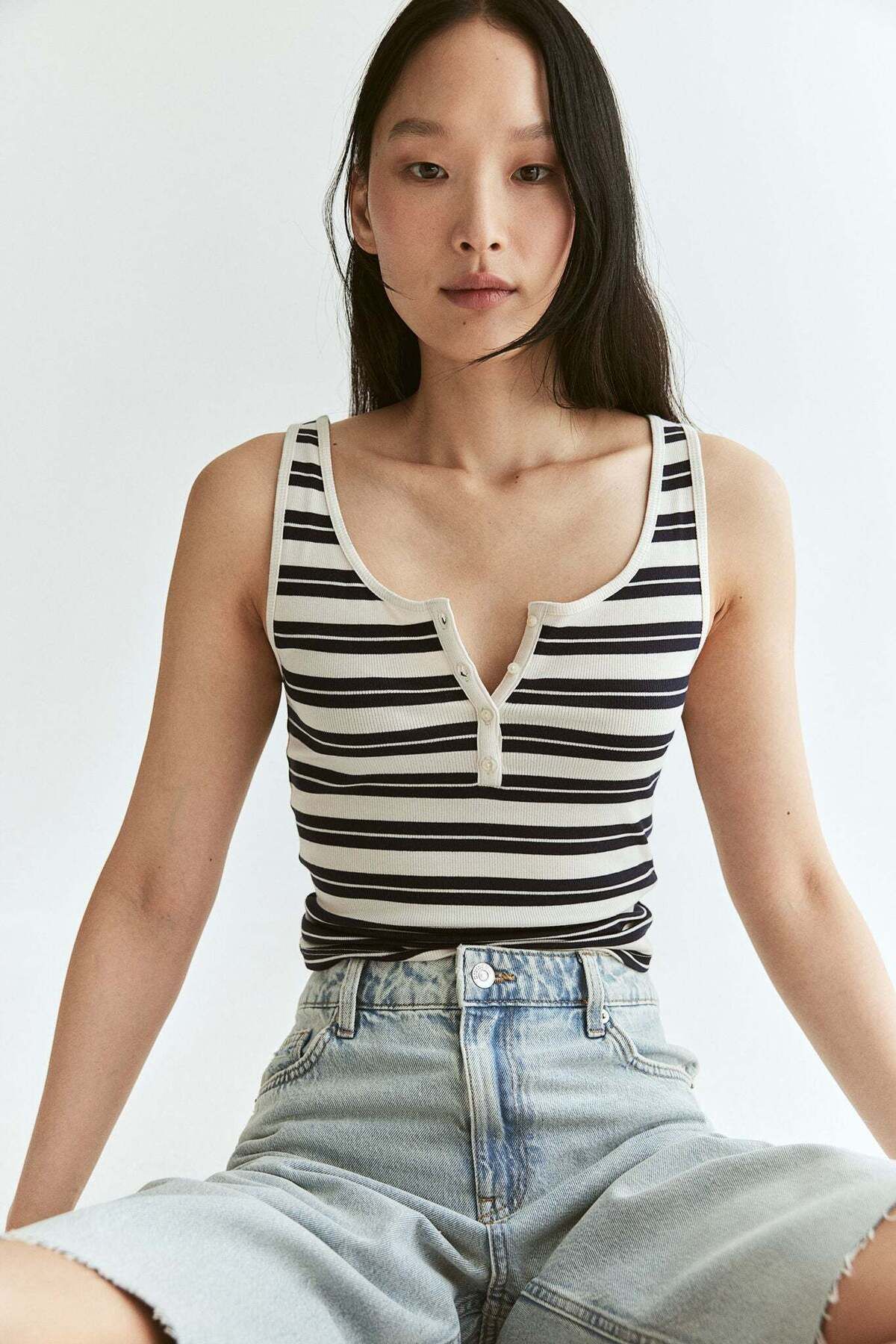 H&M-Ribbed vest top 1