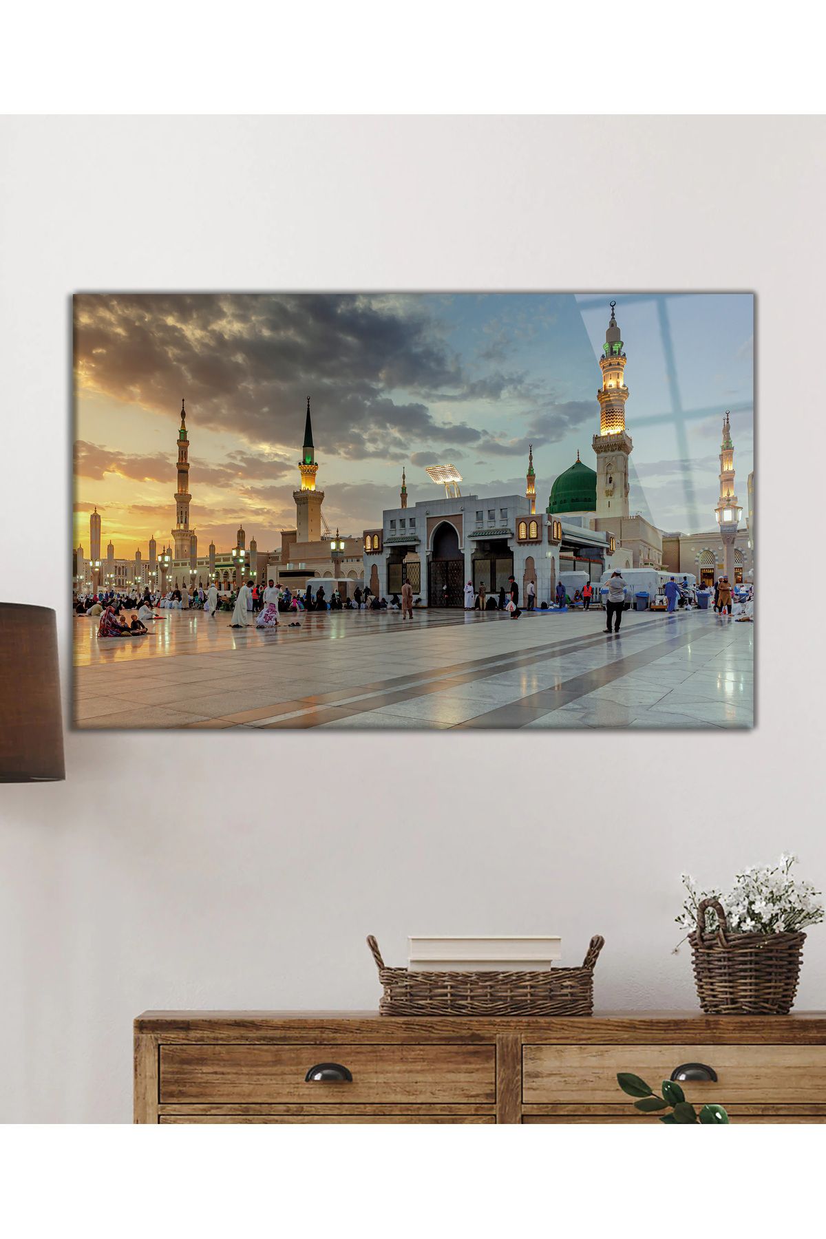 ArtNoia Mescid-i Nebevi Hz. Muhammed'in Kabri Cam Tablo