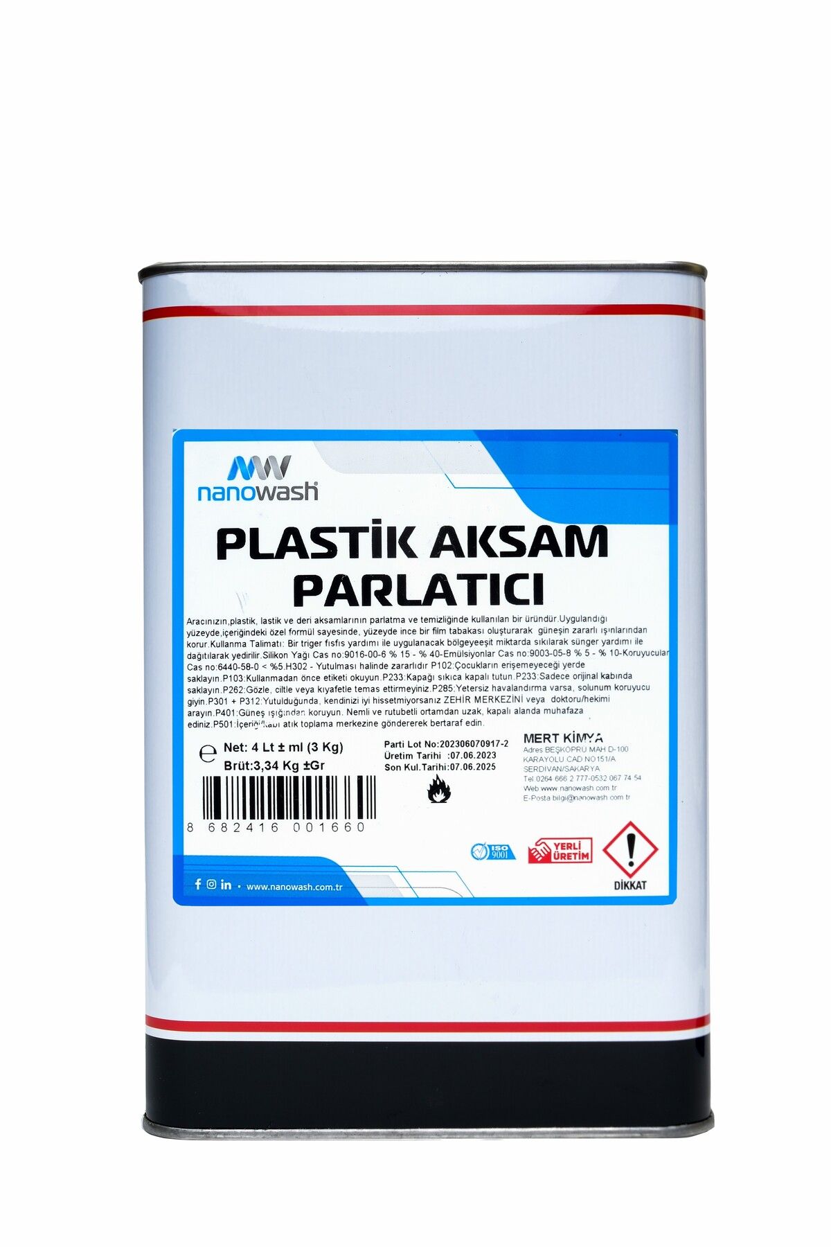 nanowash Plastik Aksam Parlatıcı 4 Lt