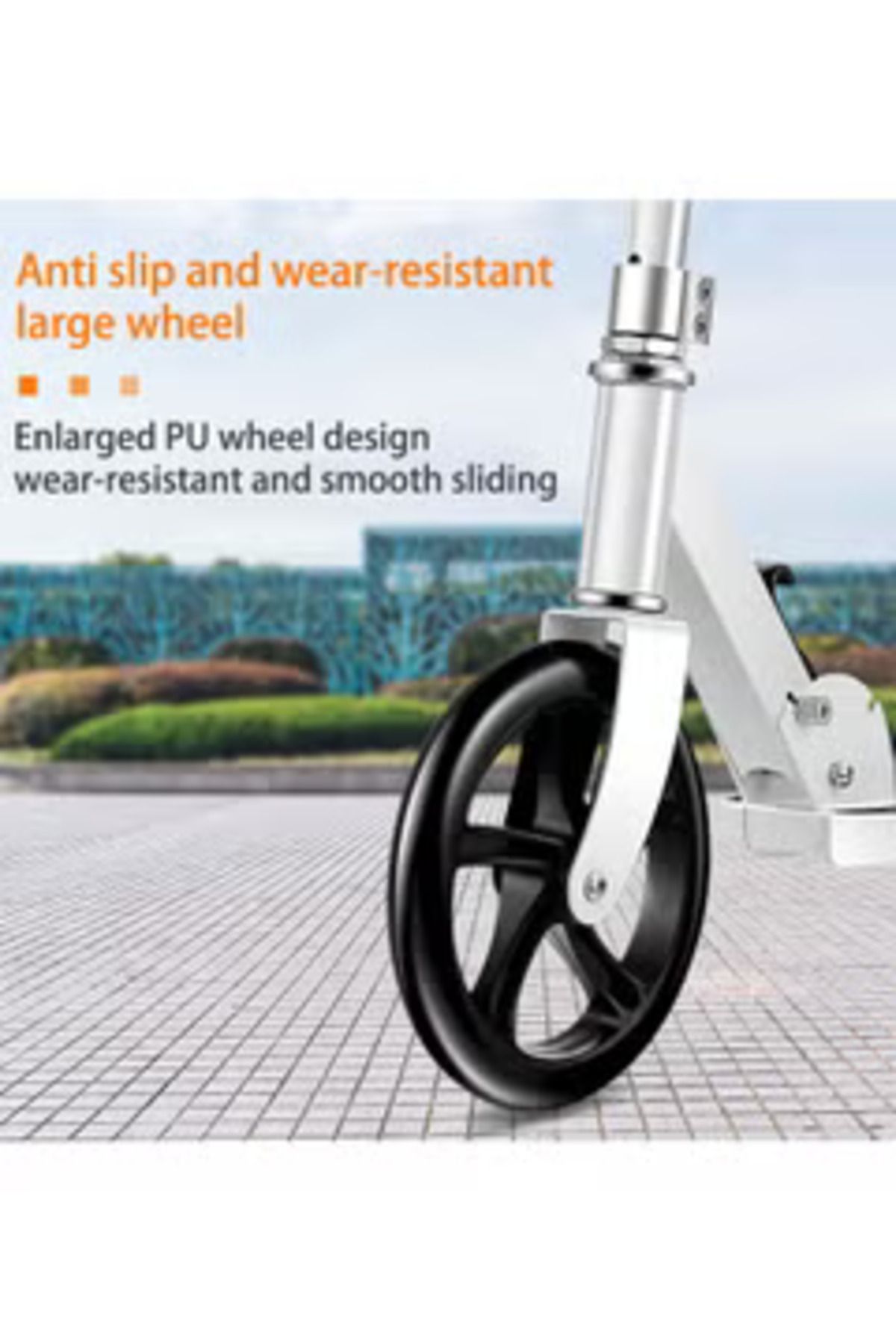 Arabest-Adult Scooter,Suitable for Gifts for Family Kids(White 102*78*16cm) 5