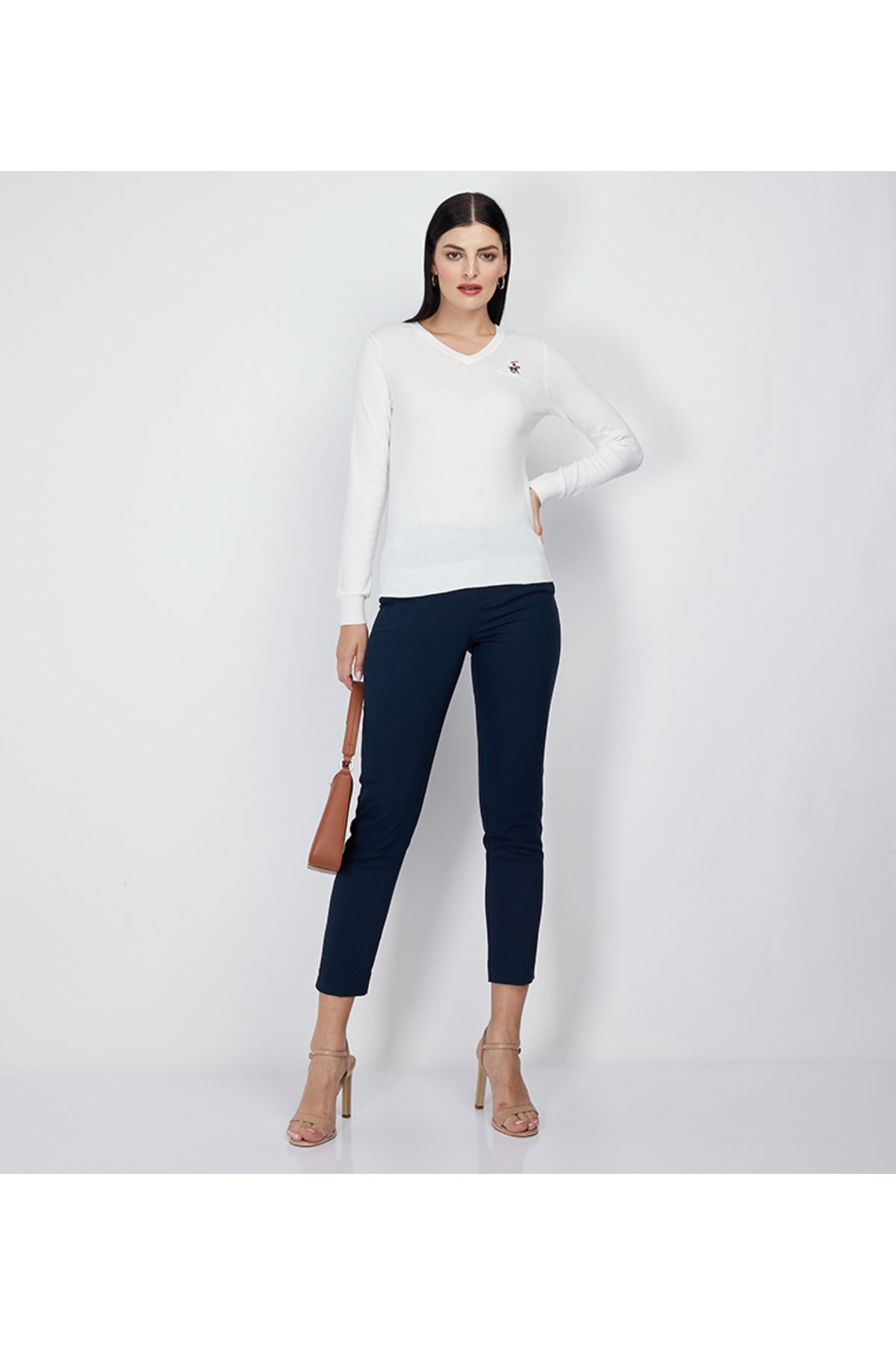 Bhpc-Beverly Hills Polo Club Womens White Sweater 4