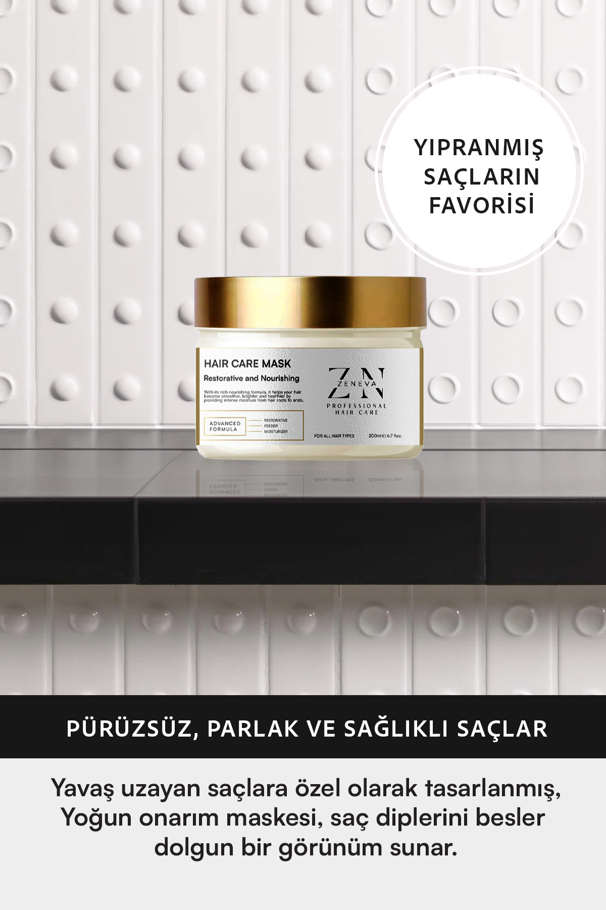 Dökülme ve Yıpranmaya Karşı Besleyici, Onarıcı Hızlı Saç Uzatmaya Yardımcı Saç Derisi Bakım Maskesi — zeneva03 — تصویر 3 از 4