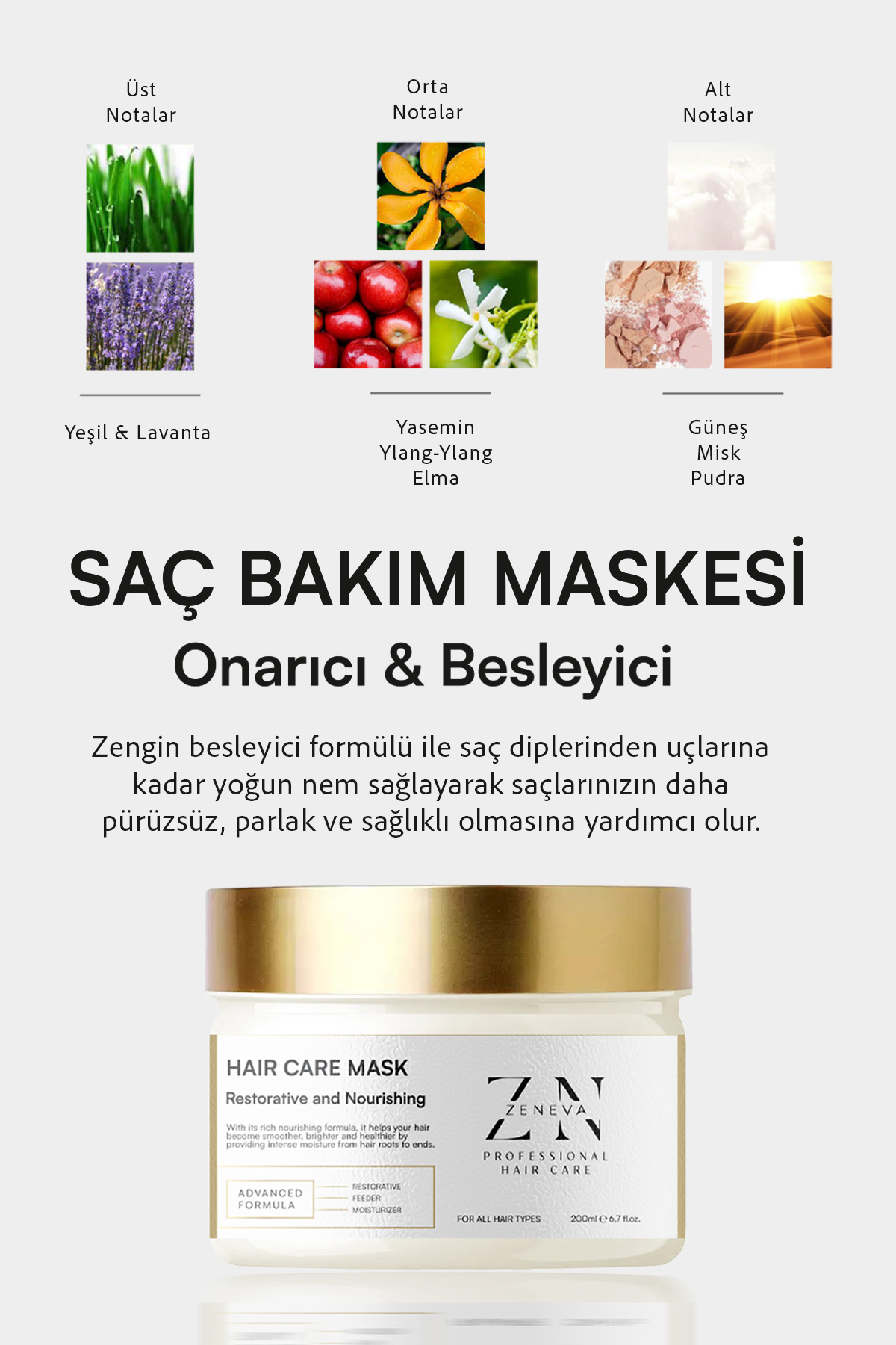 Dökülme ve Yıpranmaya Karşı Besleyici, Onarıcı Hızlı Saç Uzatmaya Yardımcı Saç Derisi Bakım Maskesi — zeneva03 — تصویر 2 از 4