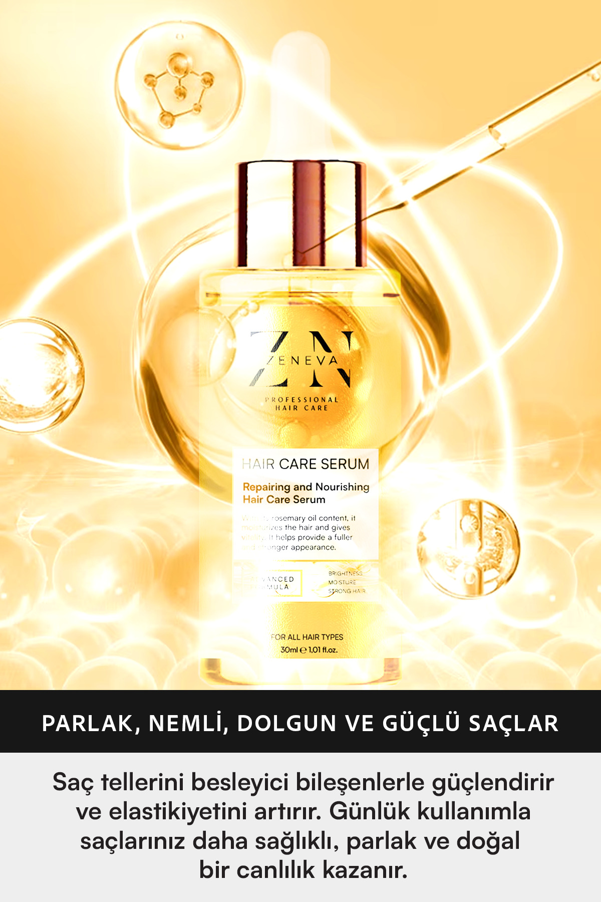 ZN ZENEVA Parlaklık Veren Yıpranmış Saçlar için Onarıcı ve