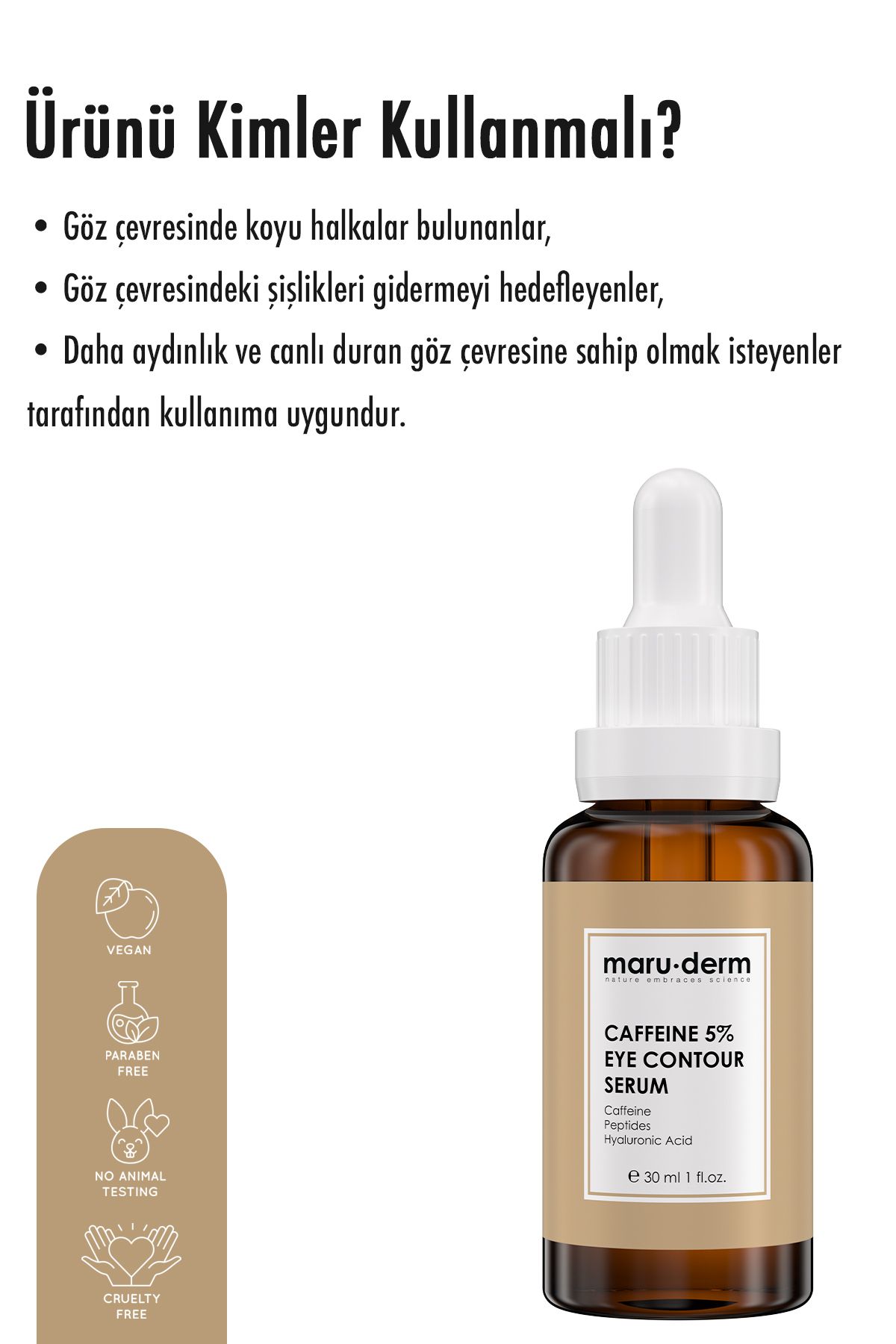 ROSSMANN-Maruderm 5% Coffeine + Peptides + Hialuroxide Azi Eye Contour Serum 30 ml 4