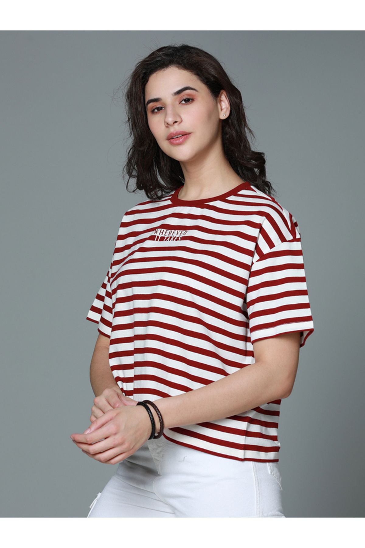 High Star By Styli-Boxy Fit Striped T-Shirt 2