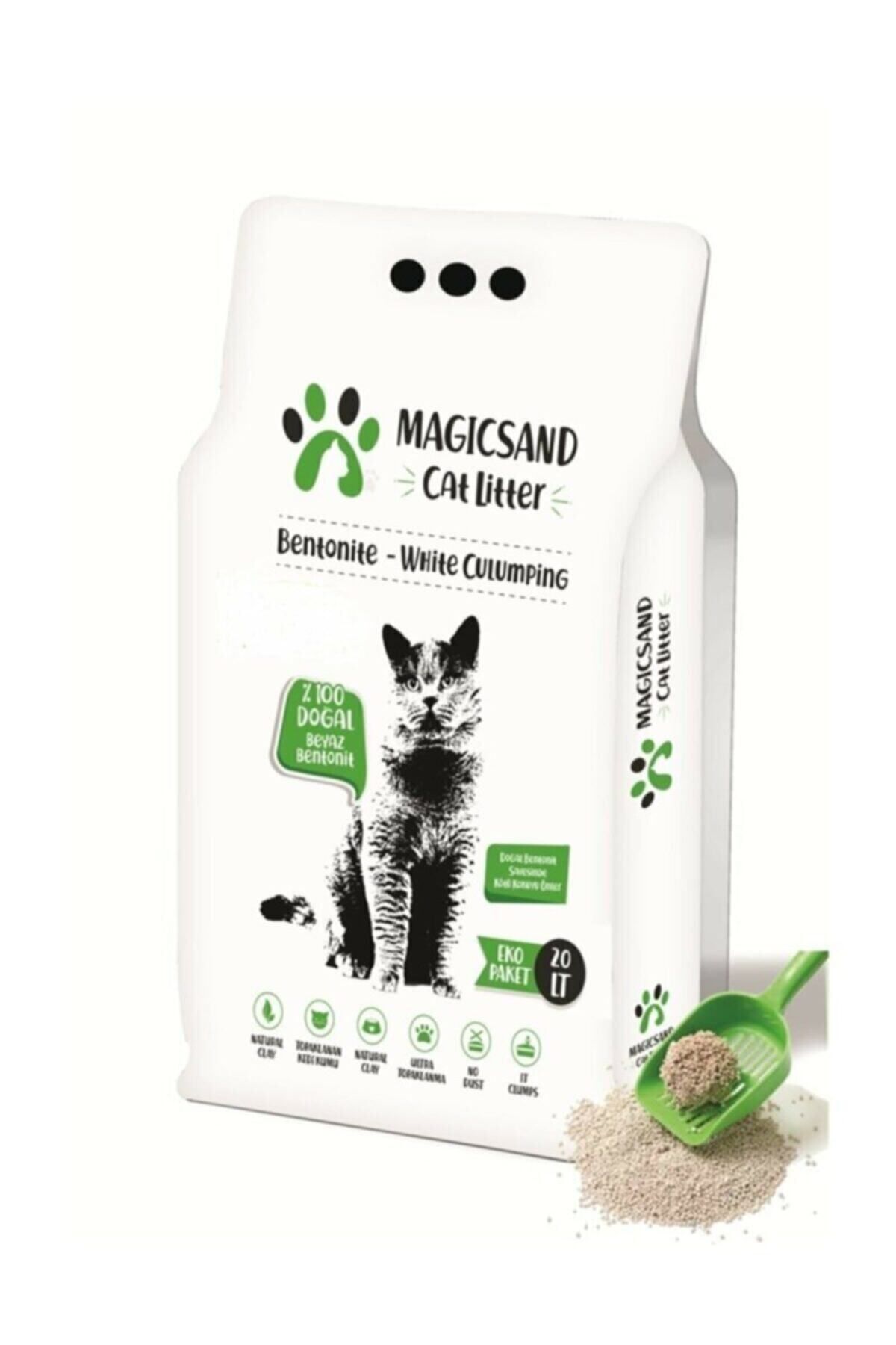 magicsand Cat Litter Kokusuz Kedi Kumu 20 Lt Kalın Taneli