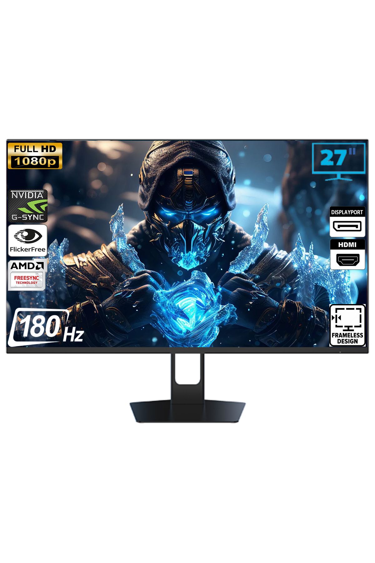 KTC H27F22 27" 180 Hz (HDMI + Dısplay Port ) 1920×1080 Freesync FHD FAST IPS Flat Monitör