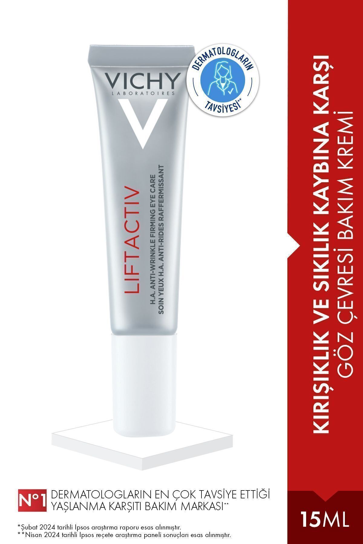 Vichy Stain-Repairing Anti-Wrinkle Eye Care Cream That Destroys Skin Imperfections 15 Ml PSSNS.684