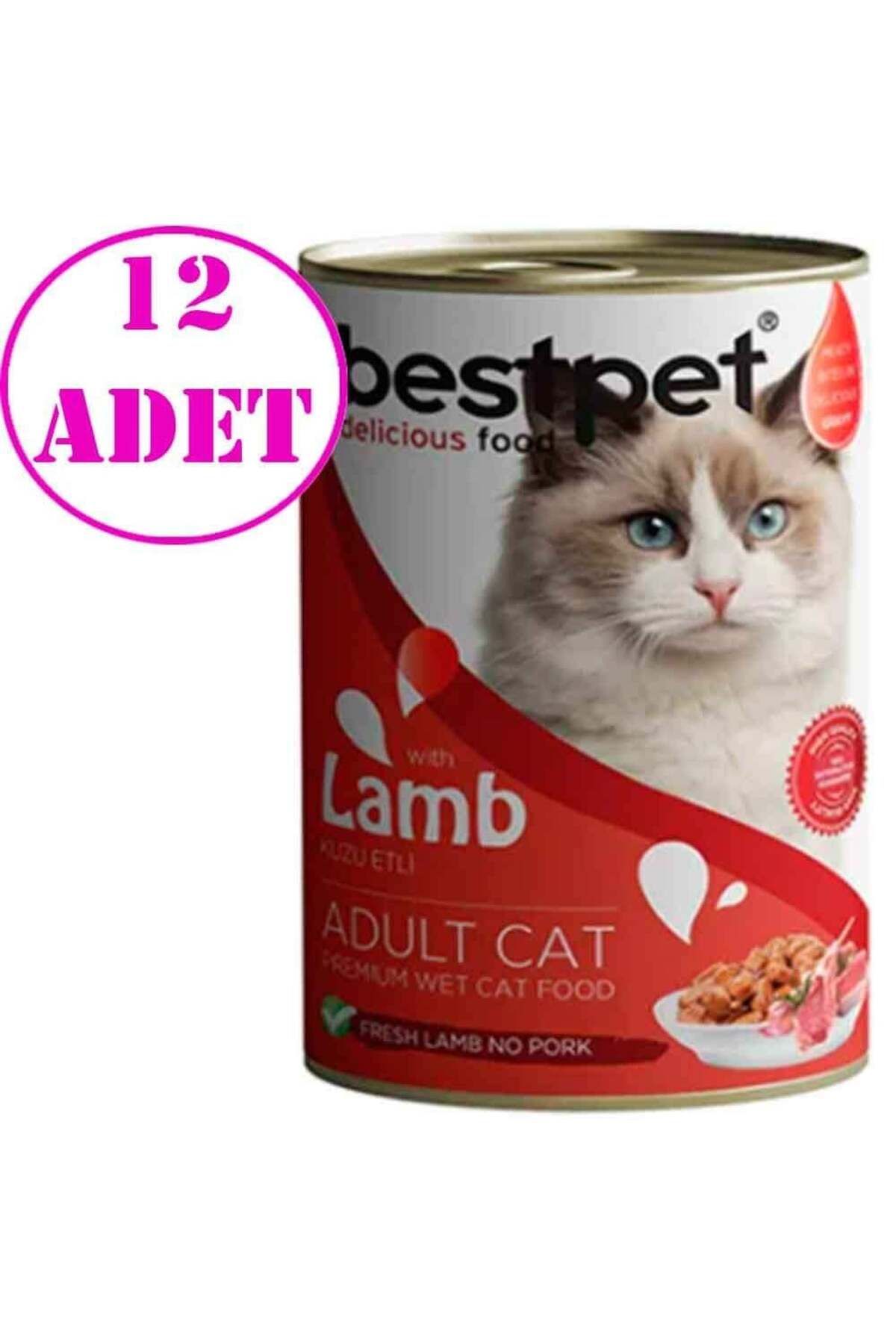 Bestpet Kuzu Etli Kedi Konservesi 400gr 12 Ad